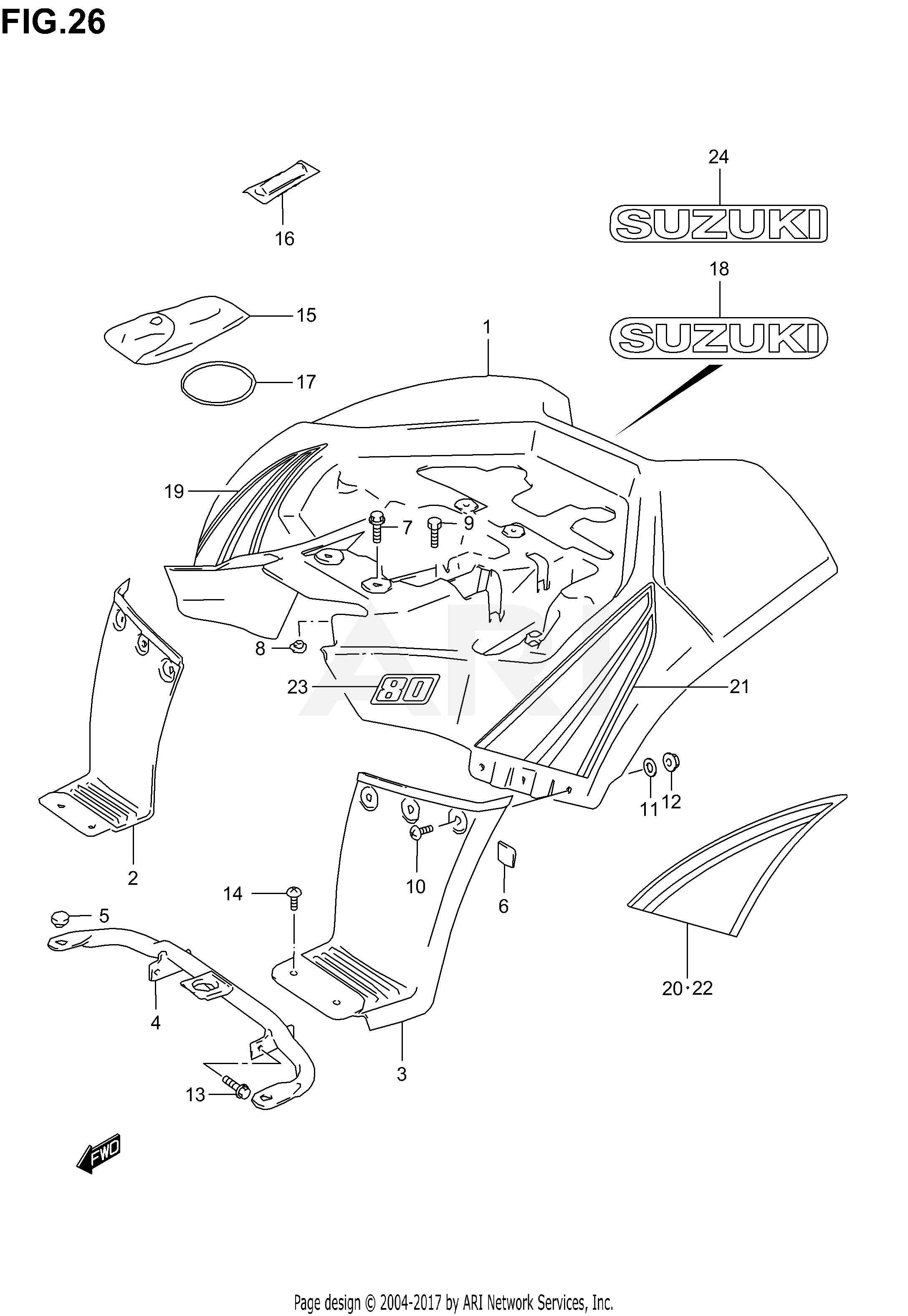 REAR FENDER (MODEL K2/K3)