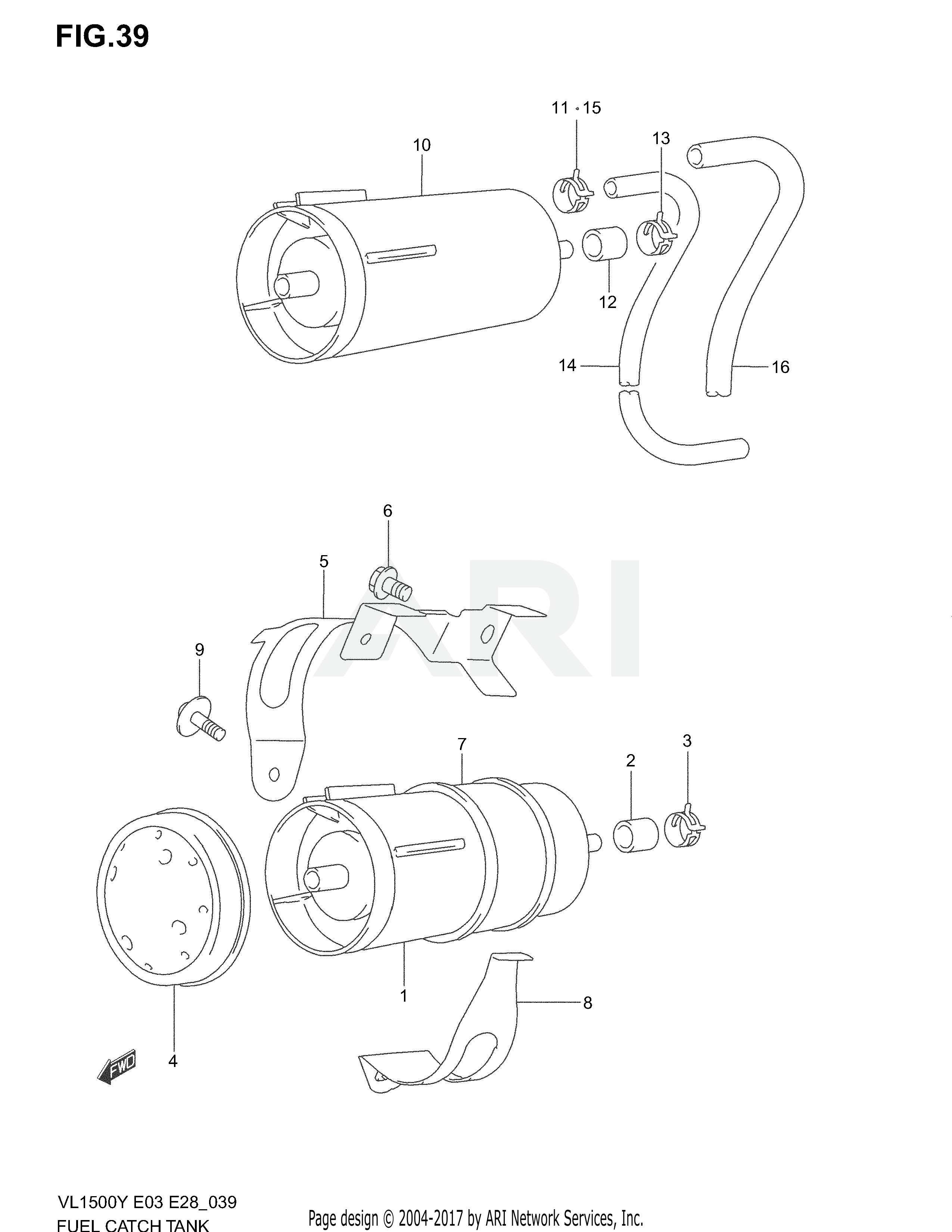 FUEL CATCH TANK (MODEL W)