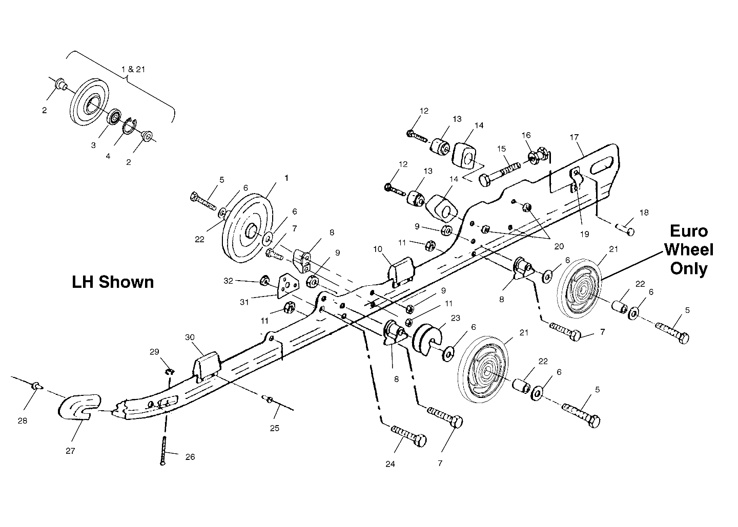 RAIL MOUNTING (SUSPENSION) - S01SS7AS (4960946094B012)