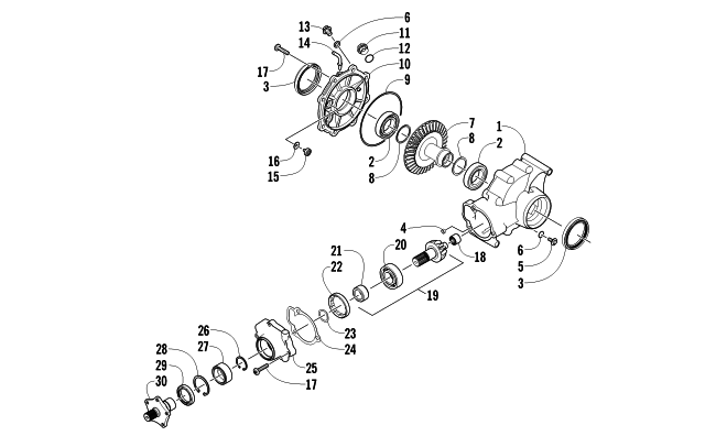 REAR DRIVE GEARCASE ASSEMBLY