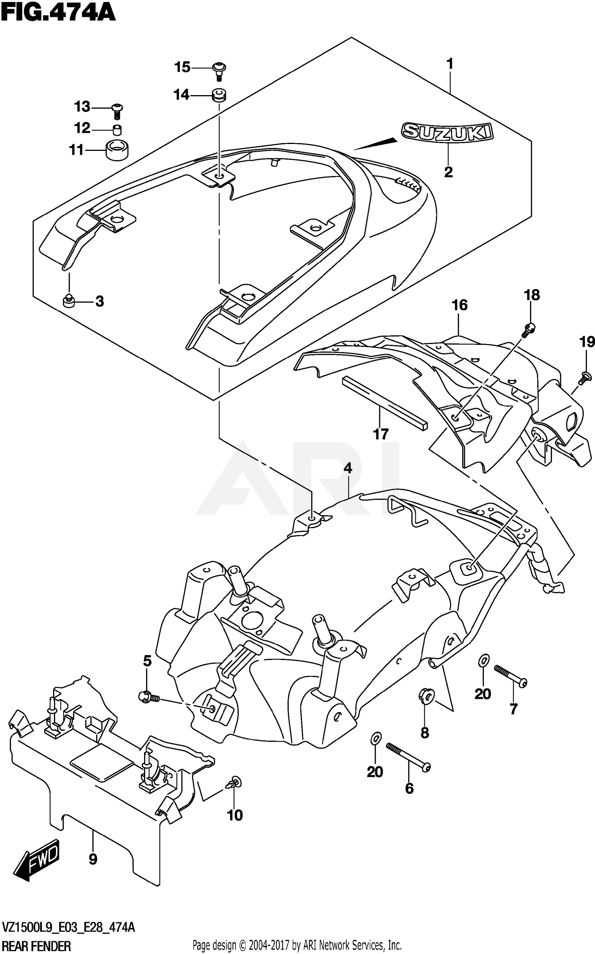 REAR FENDER 474A