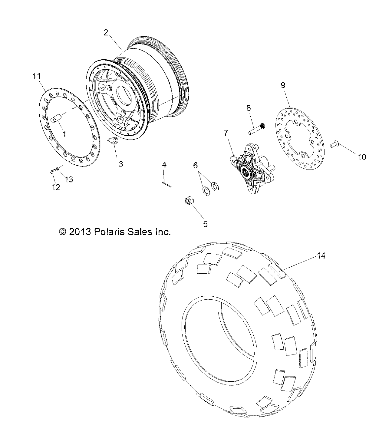 WHEELS, REAR - R13XT9EAL (49RGRWHEELRR13JAGX)