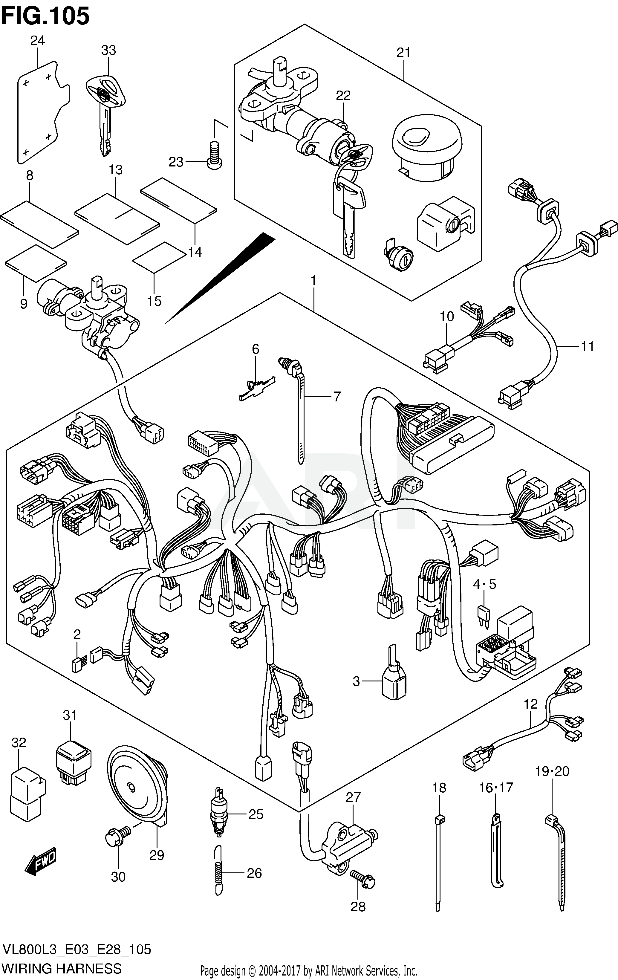 WIRING HARNESS (VL800TL3 E33)