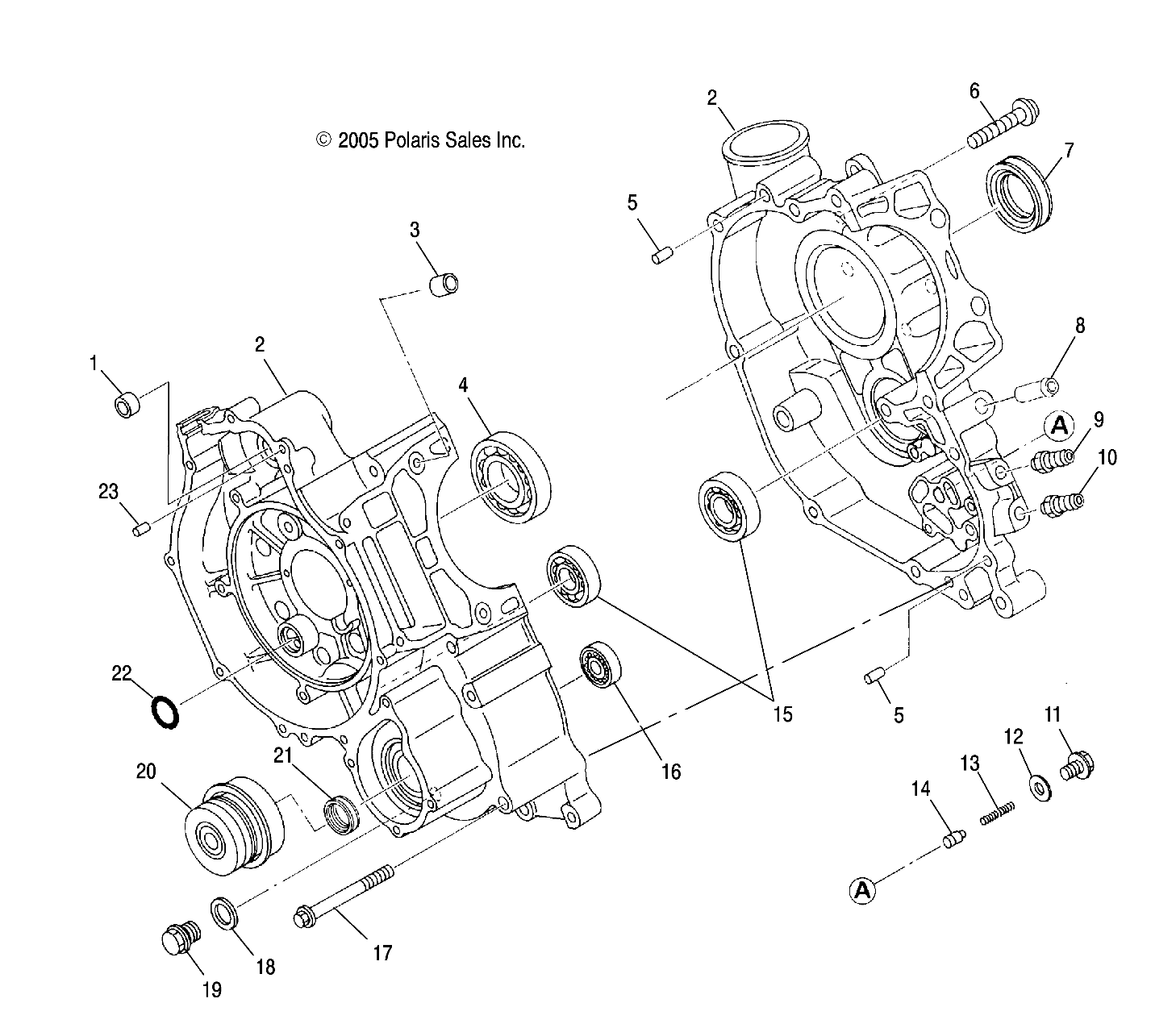 ENGINE, CRANKCASE - R07RB50AA/RH50AA (4999203249920324D09)