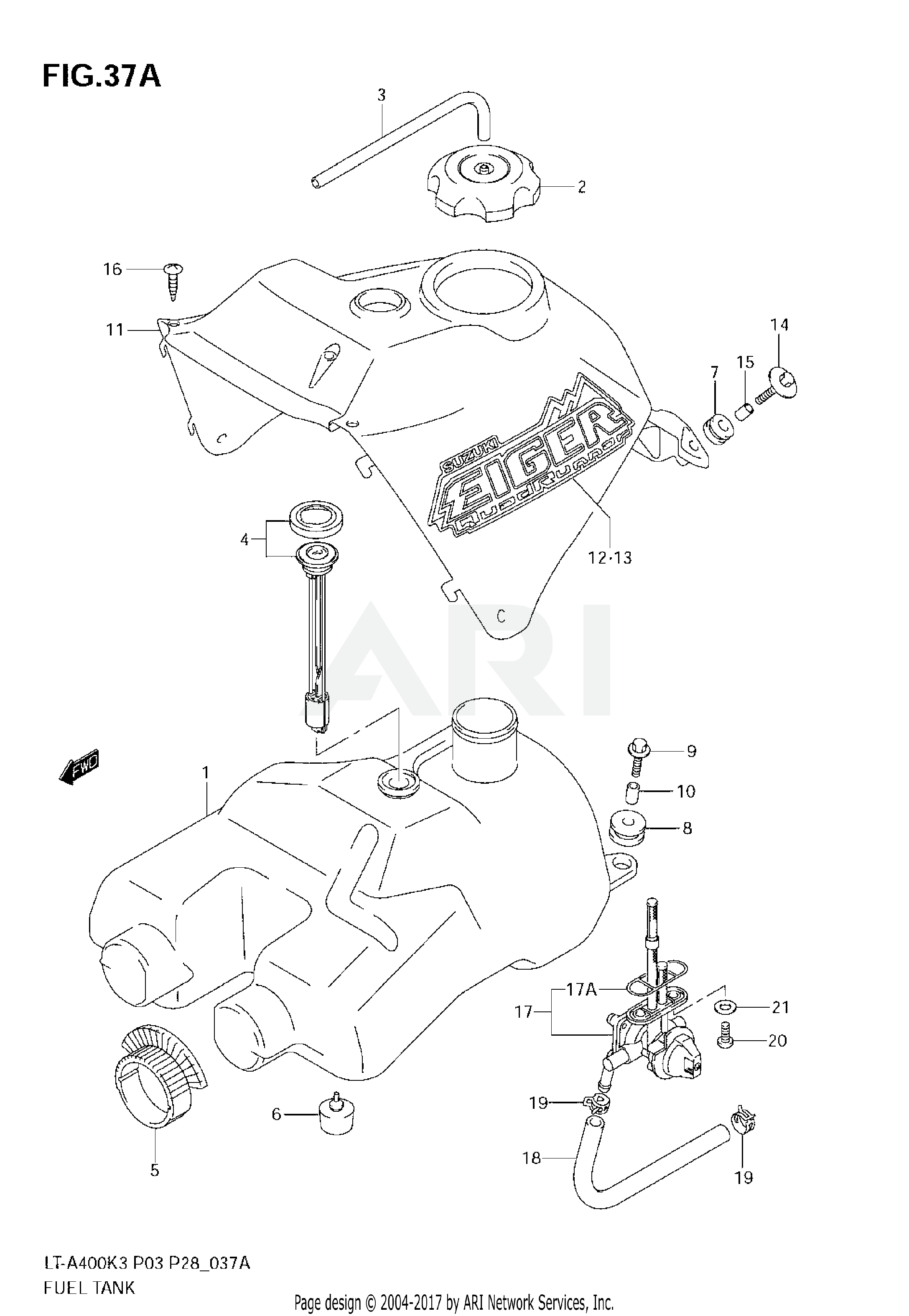 FUEL TANK (MODEL K4/K5/K6)