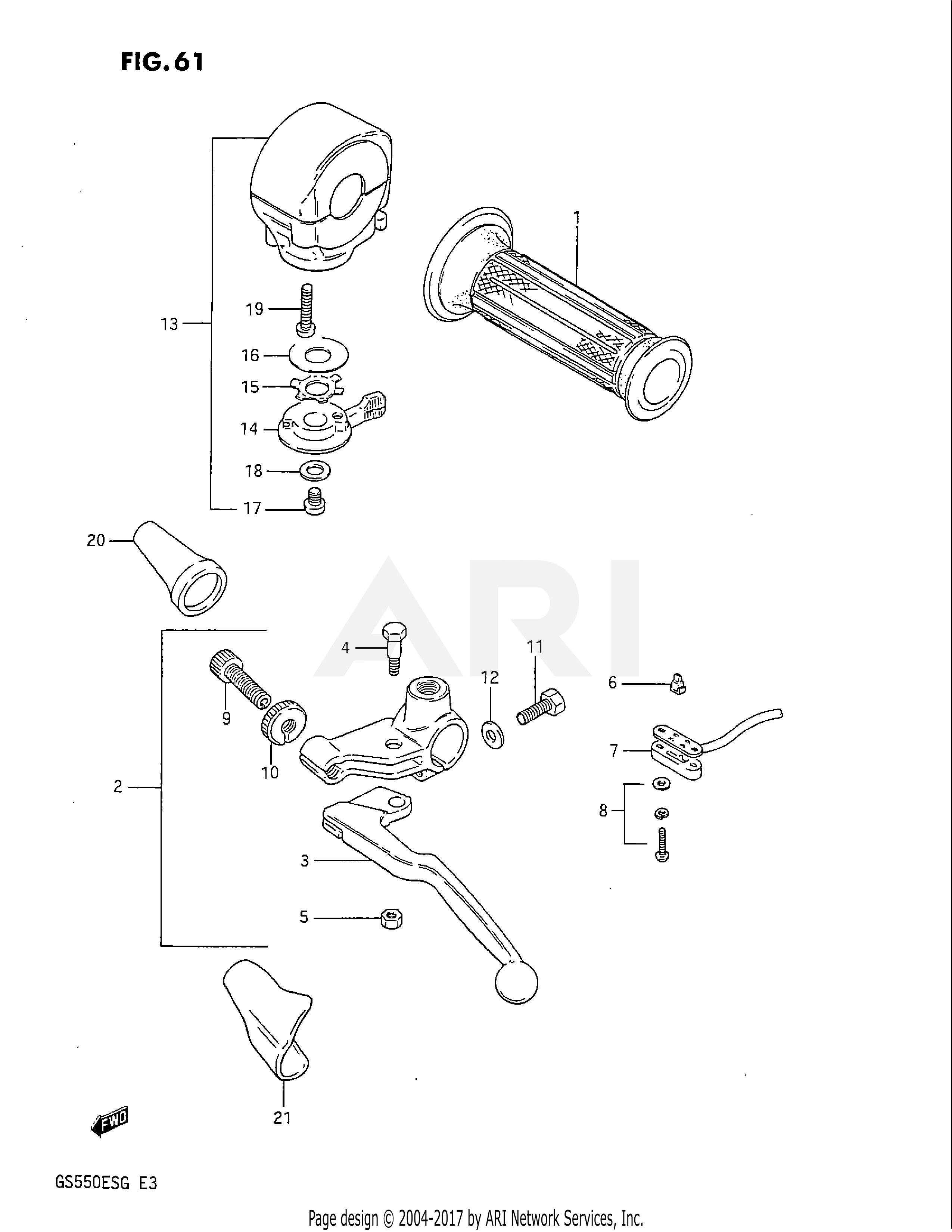 LEFT HANDLE SWITCH (GS550EF/EG)