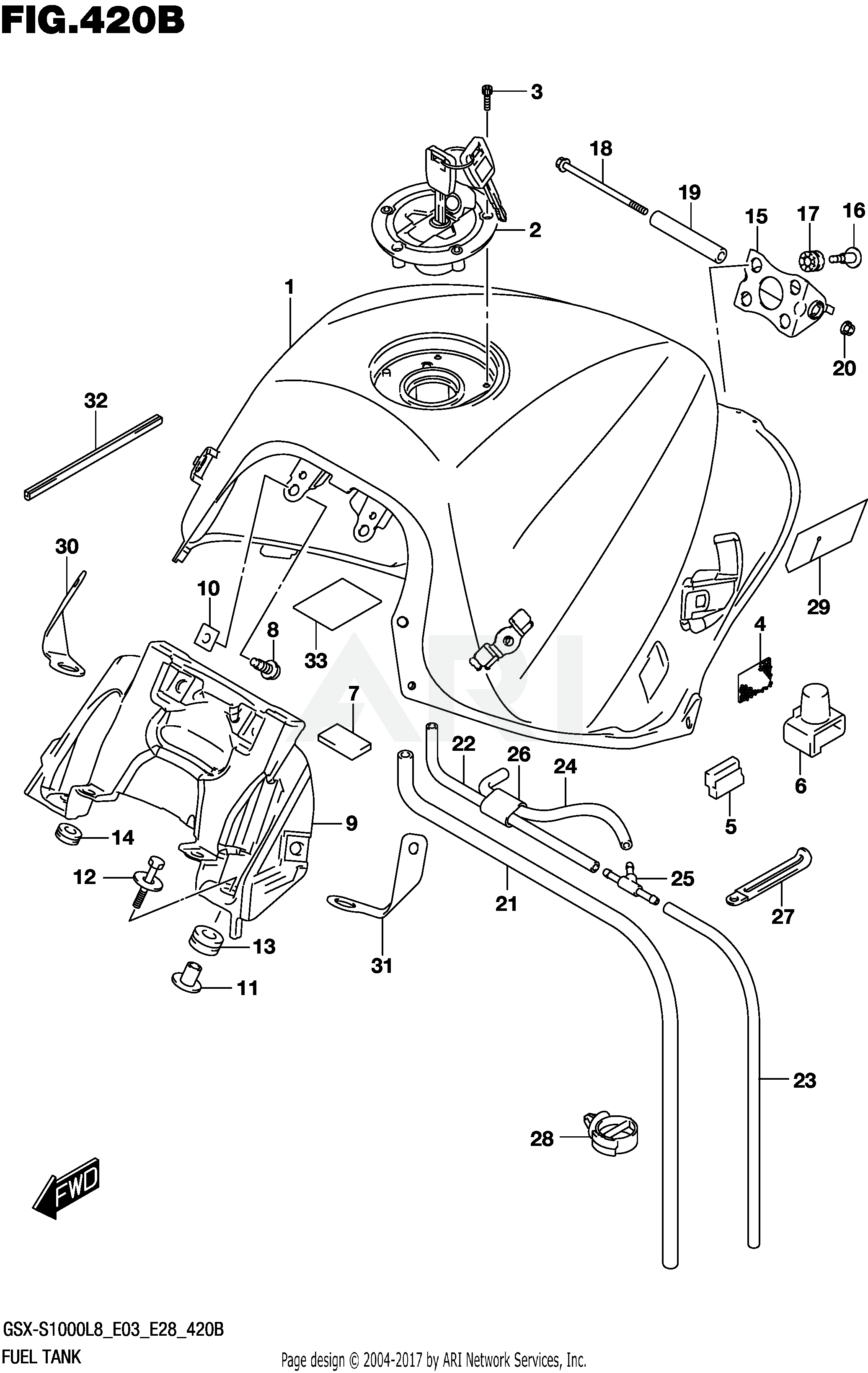 FUEL TANK (GSX-S1000AZL8 E03)