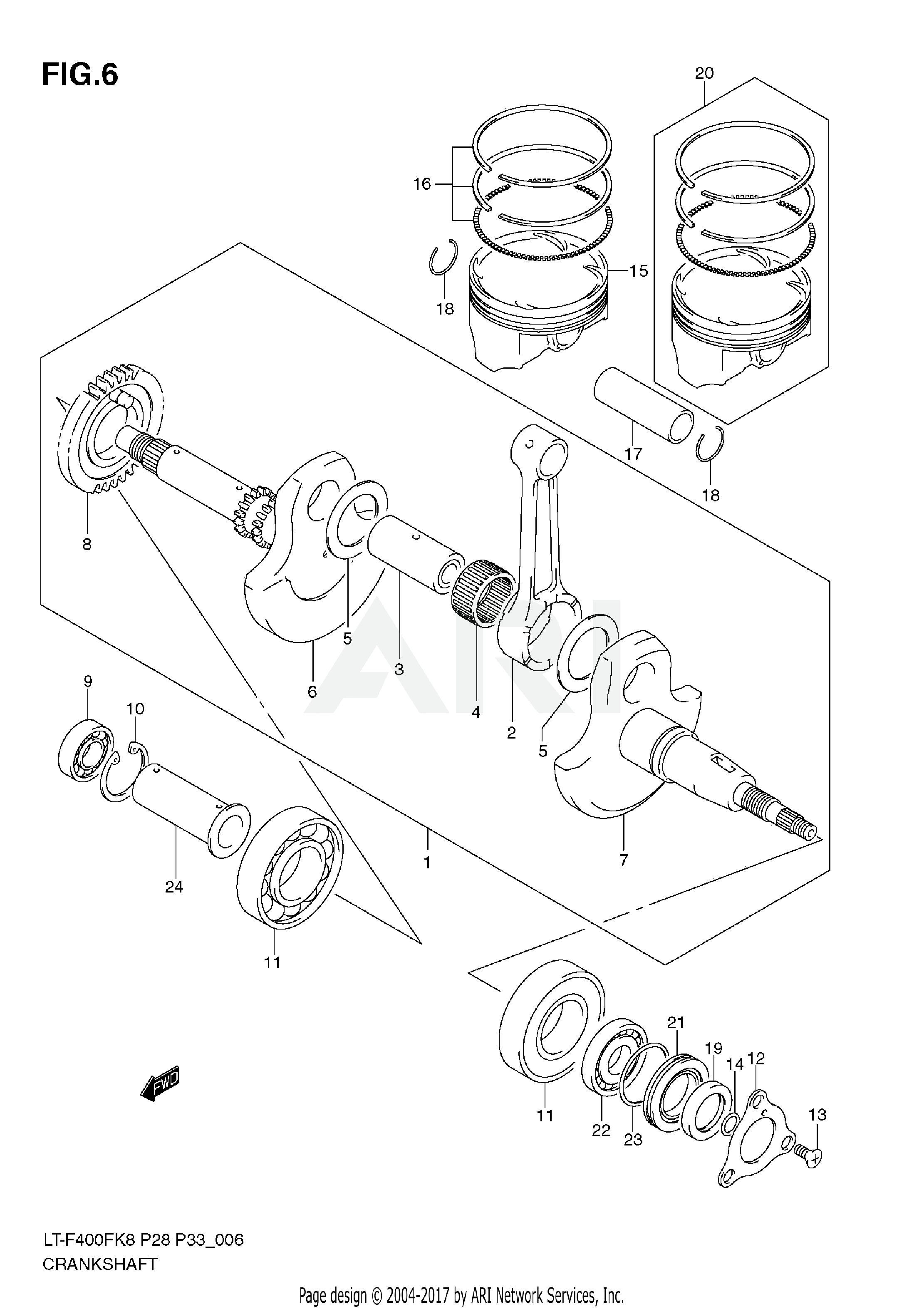 CRANKSHAFT (LT-F400FK8/FK9/FUL0)