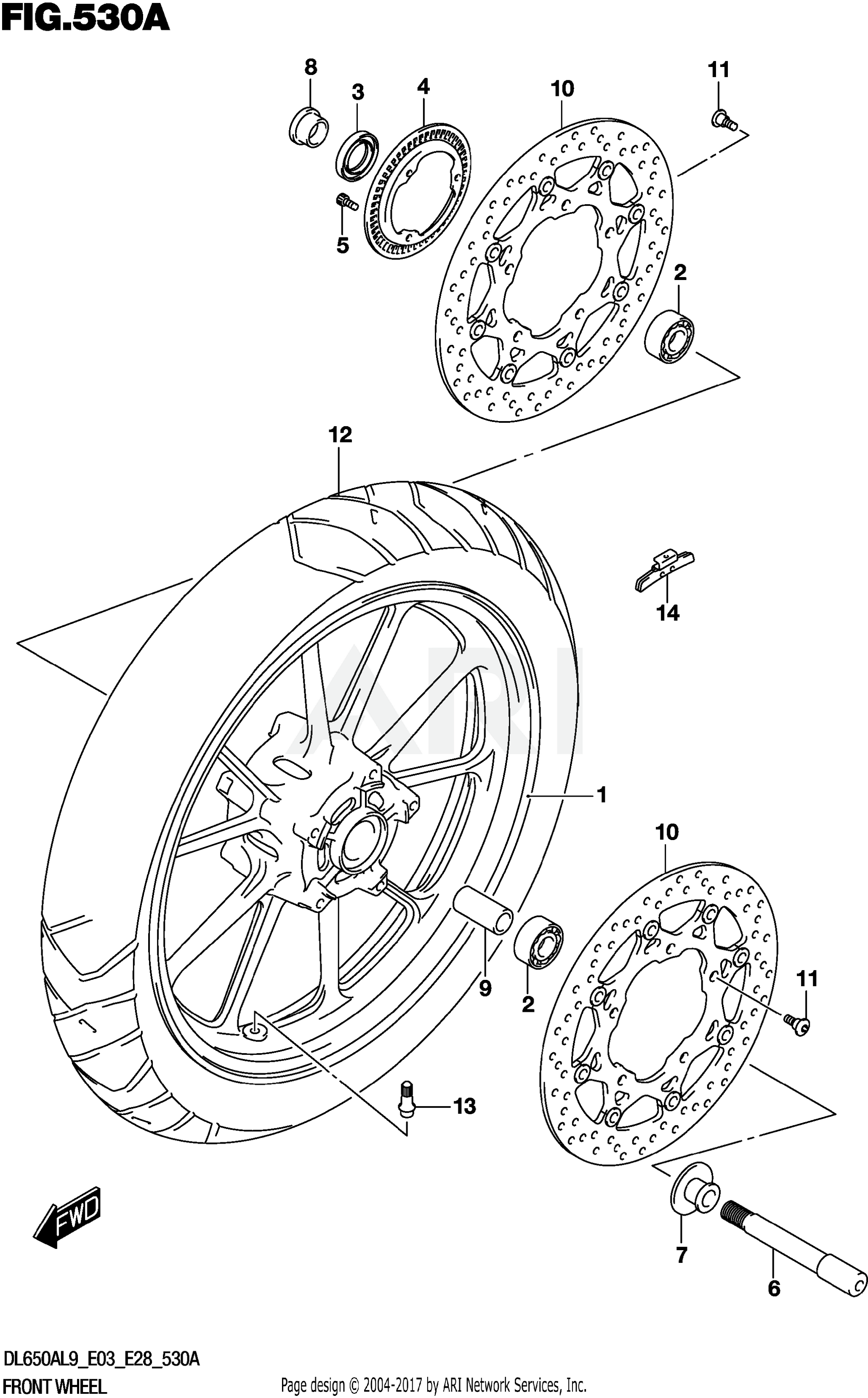FRONT WHEEL (DL650A)