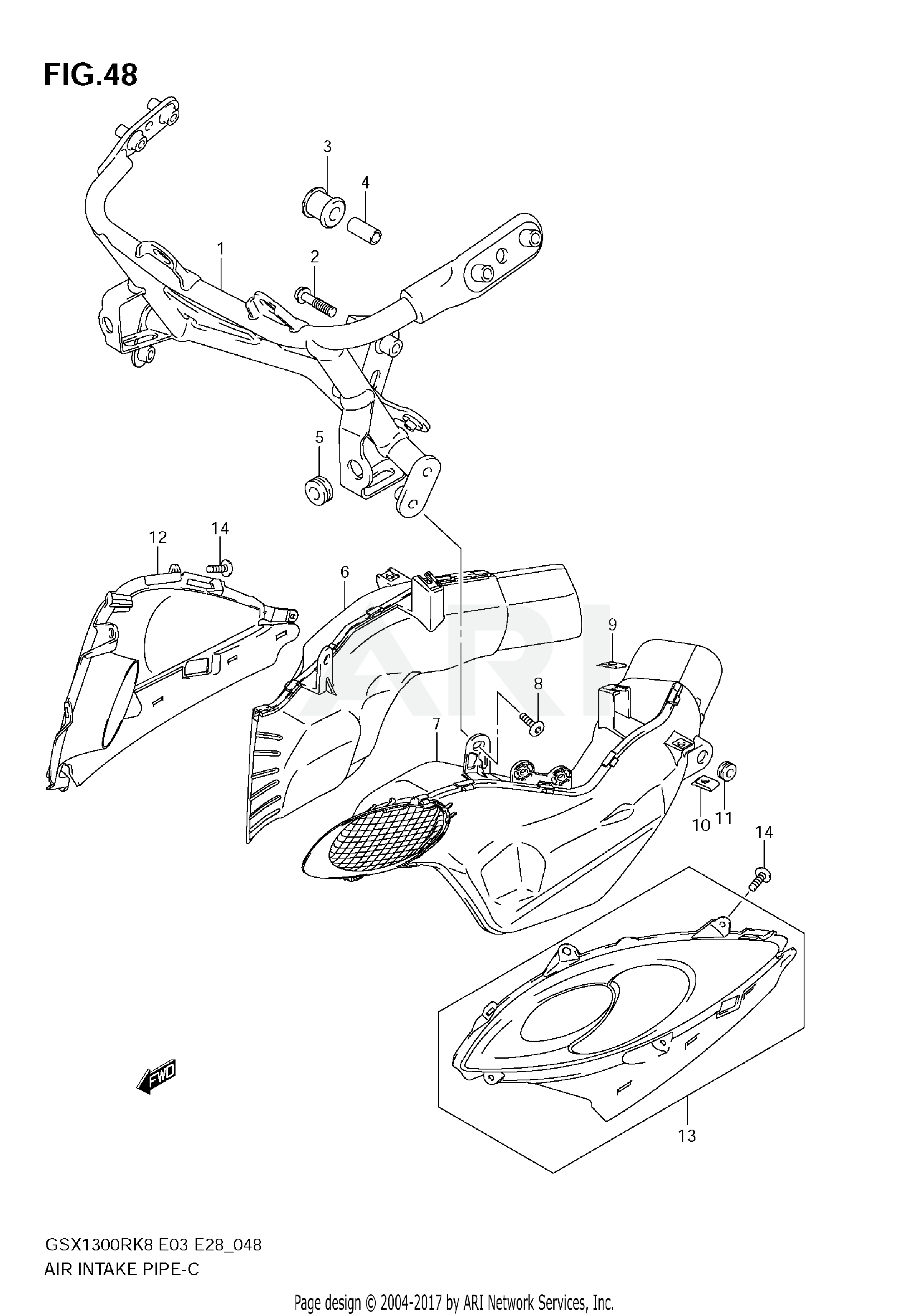 AIR INTAKE PIPE (MODEL K8)