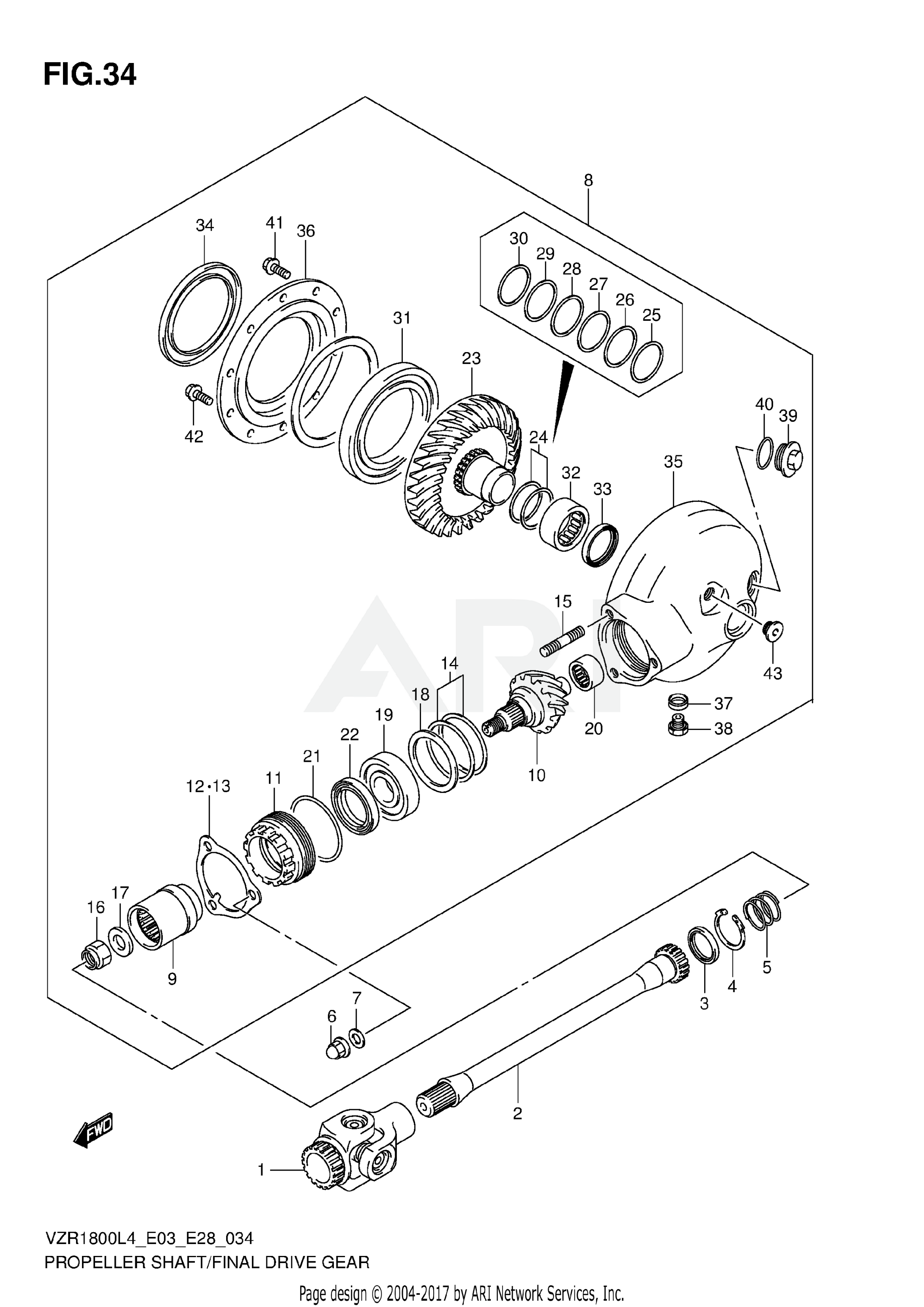 PROPELLER SHAFT/FINAL DRIVE GEAR (VZR1800ZL4 E03)