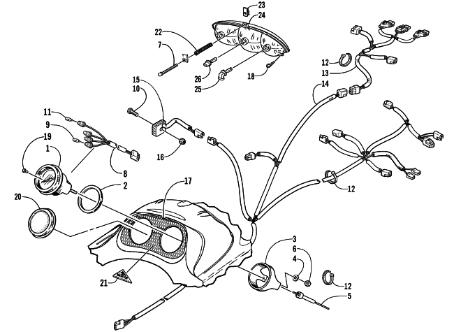 HEADLIGHT, INSTRUMENTS, AND WIRING ASSEMBLIES