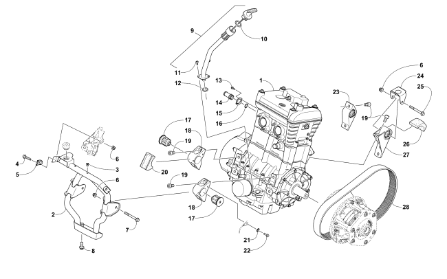 ENGINE AND RELATED PARTS