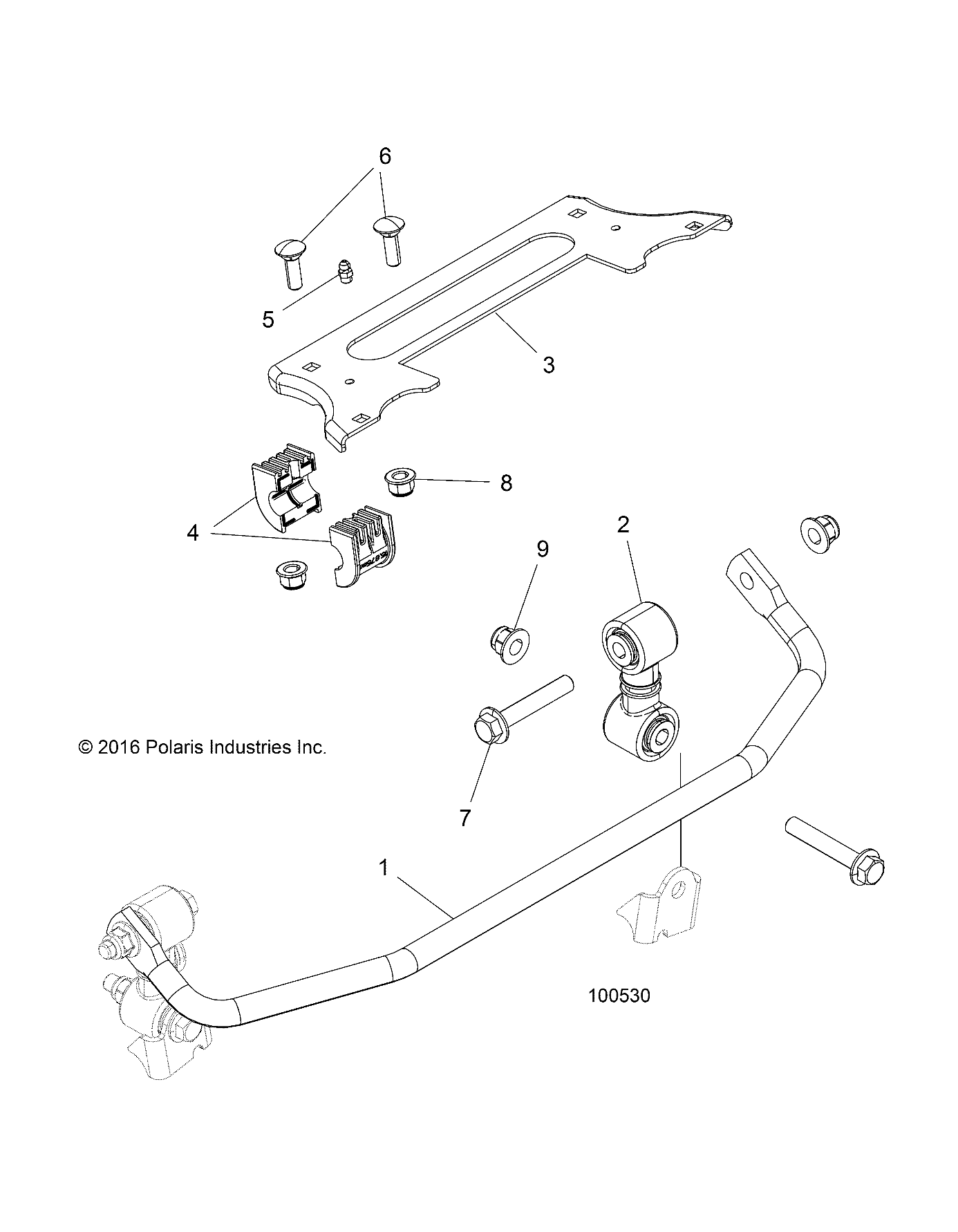 SUSPENSION, STABILIZER BAR, FRONT - A17DAA57A5 (100530)