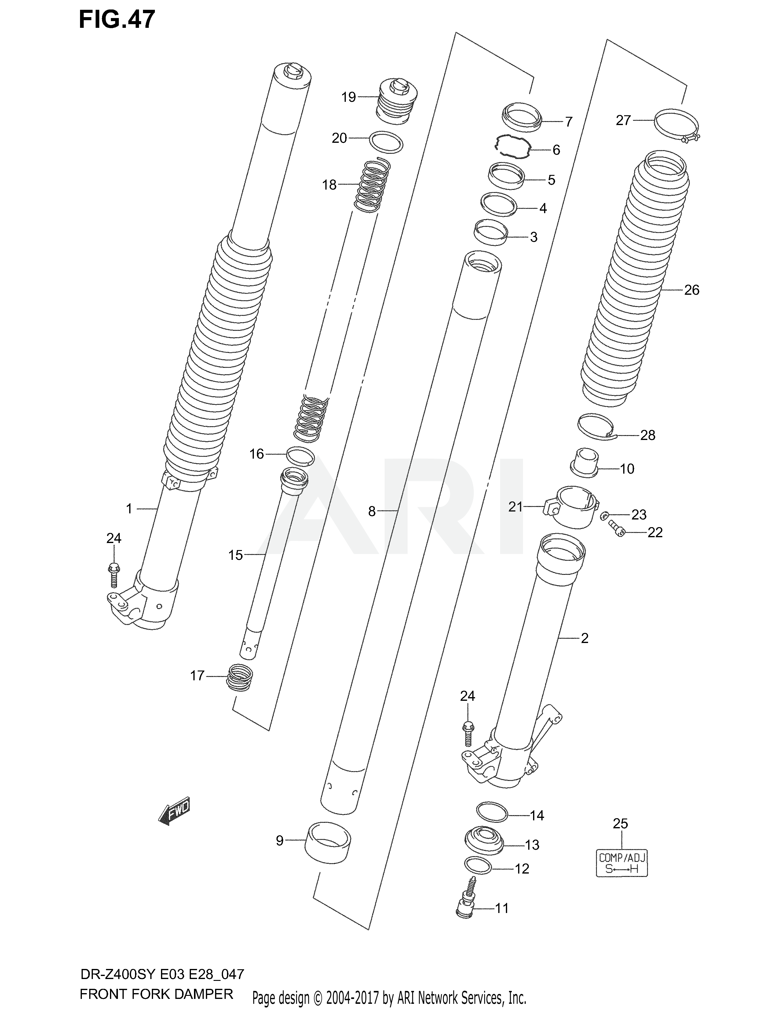 FRONT FORK DAMPER (MODEL Y/K1)