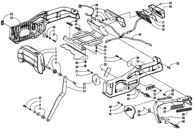 BACKREST AND TAILLIGHT ASSEMBLY