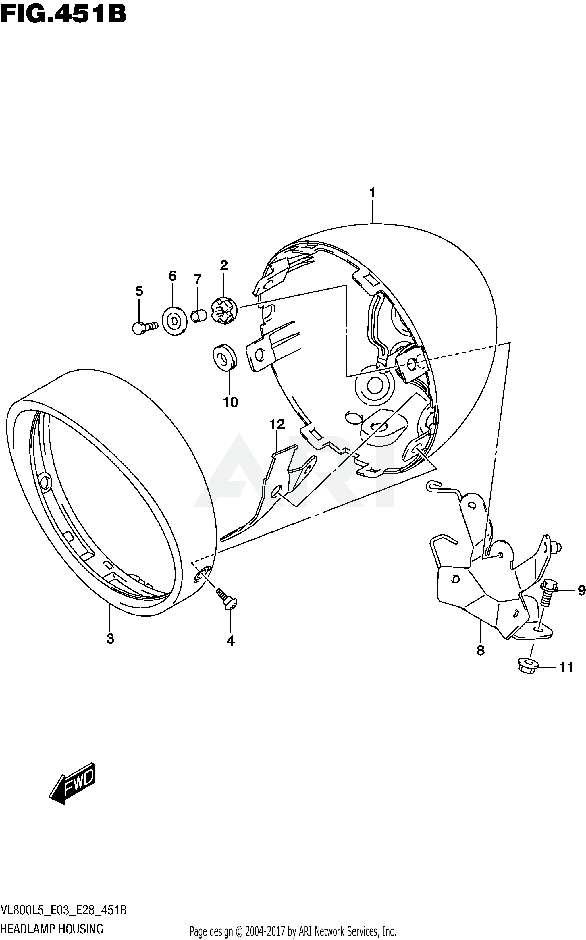 HEADLAMP HOUSING (VL800L5 E33)