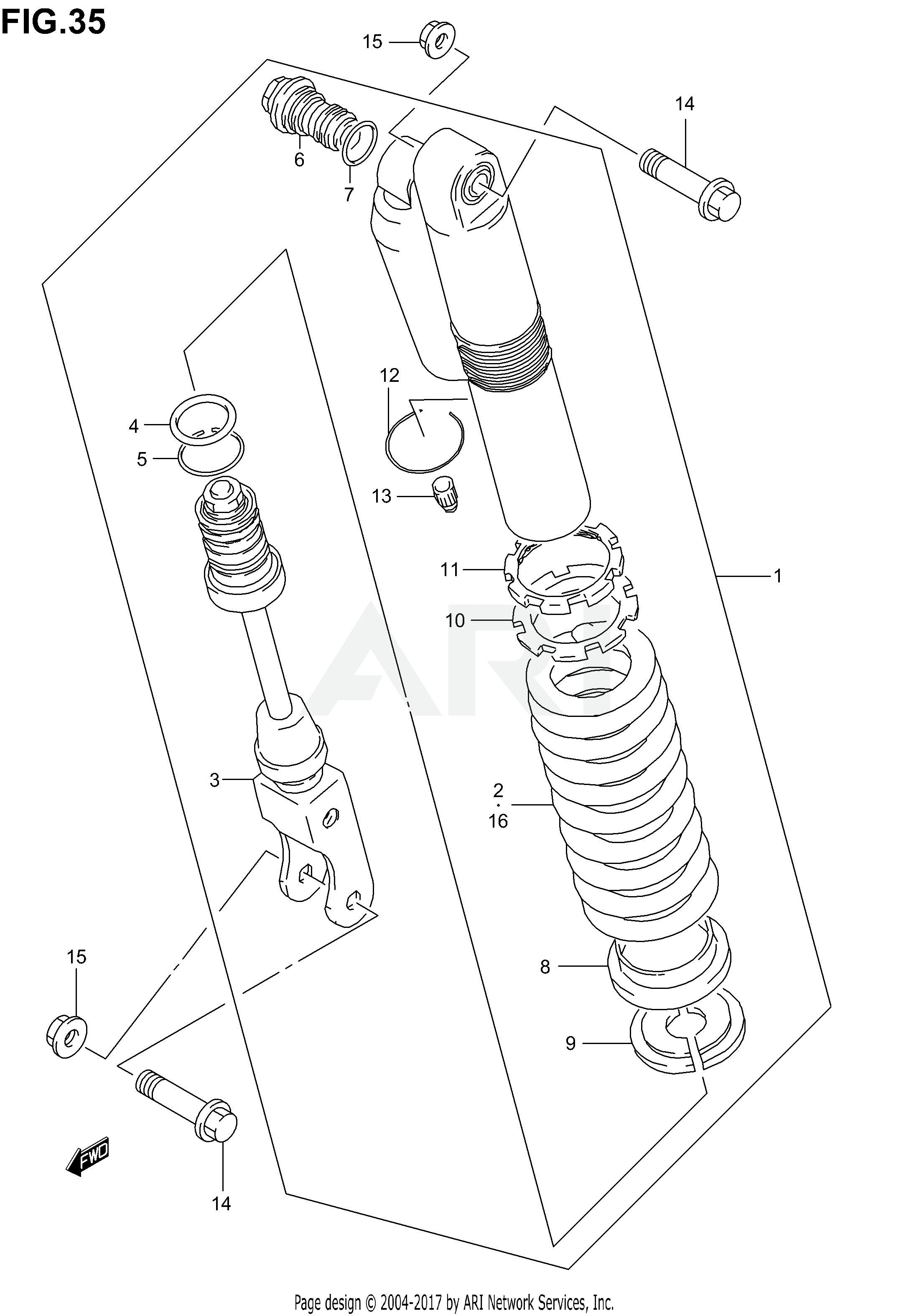 REAR SHOCK ABSORBER (MODEL K2/K3)