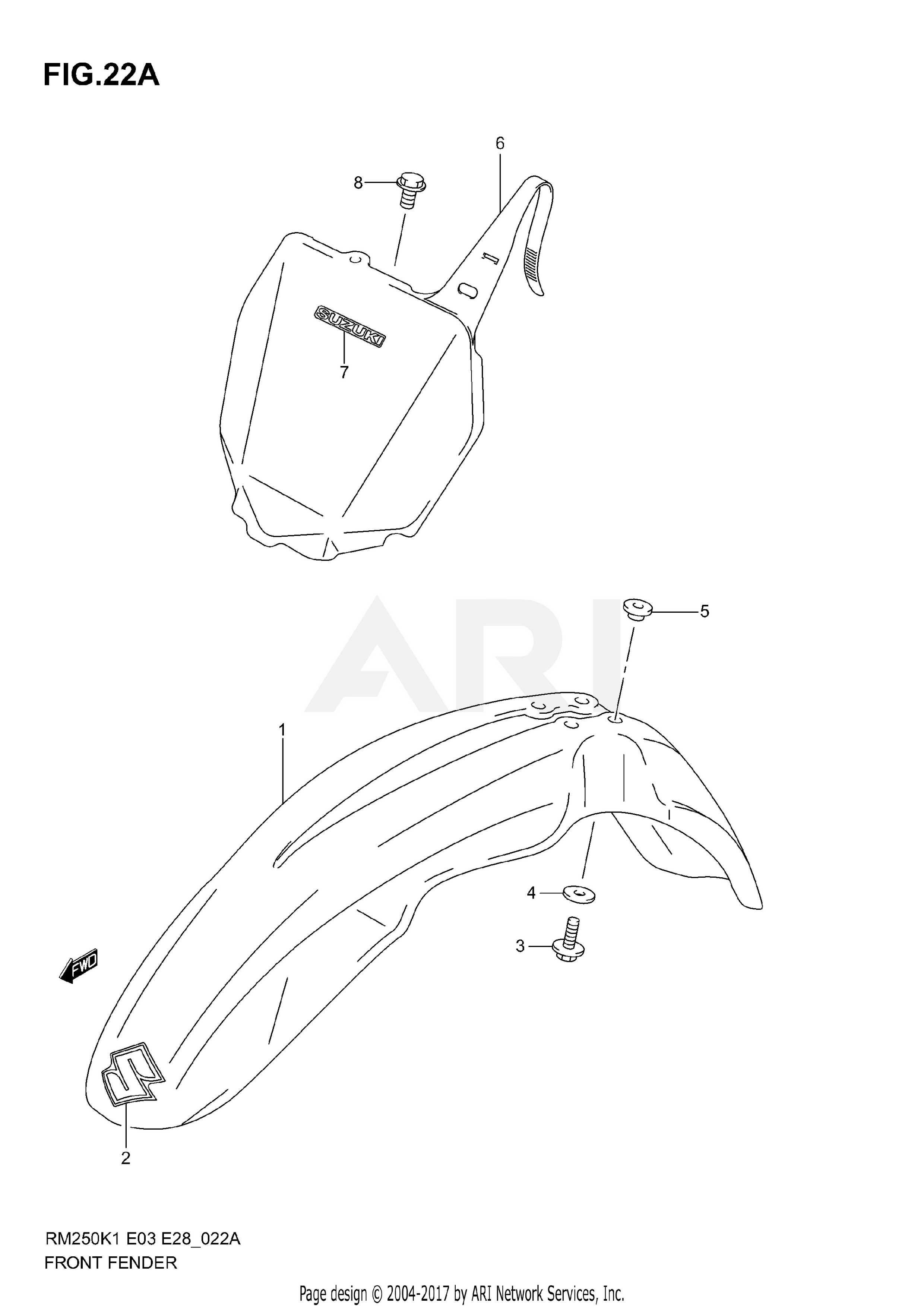 FRONT FENDER (MODEL K4/K5/K6)