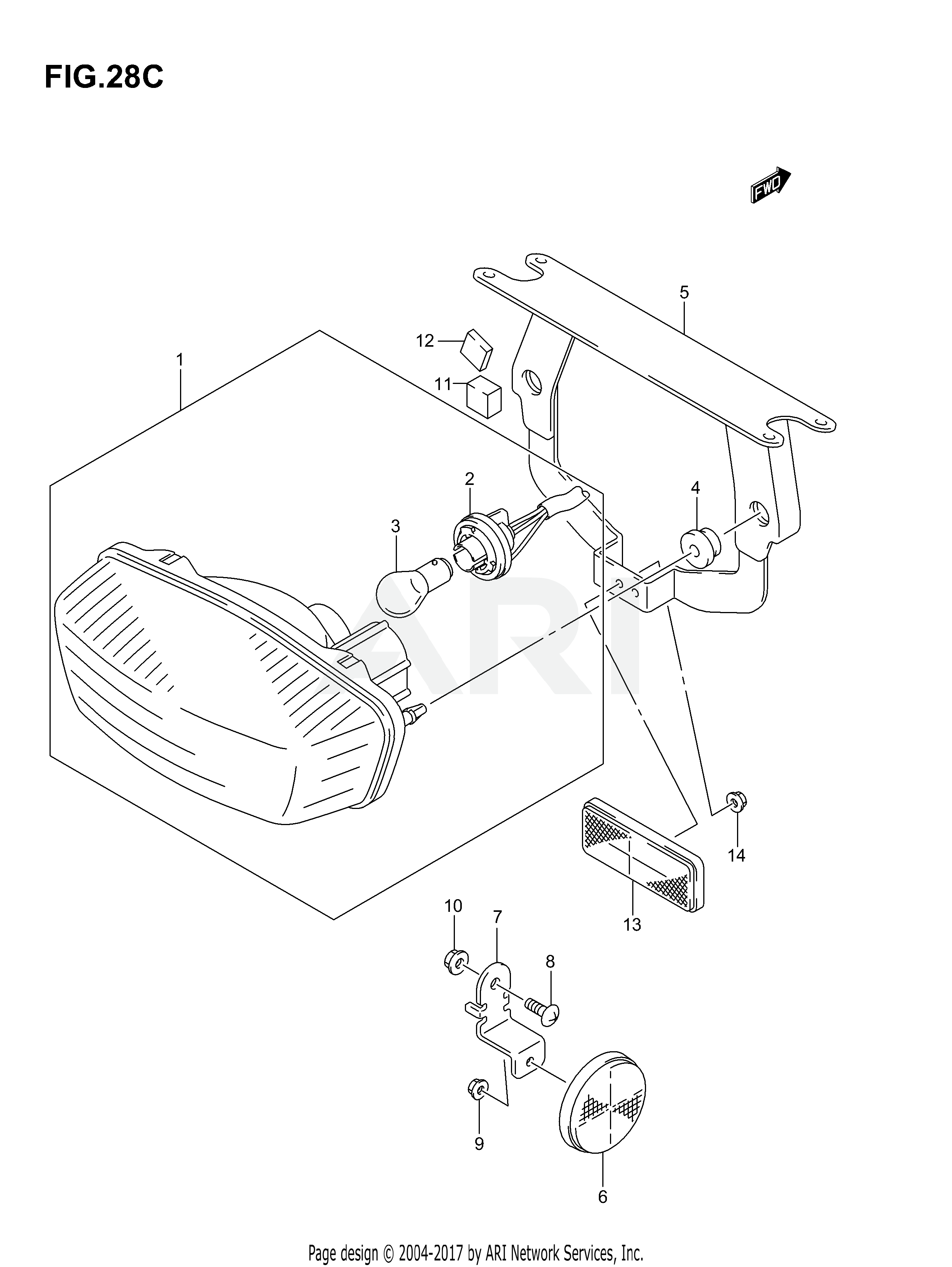 REAR COMBINATION (MODEL K3 E28)