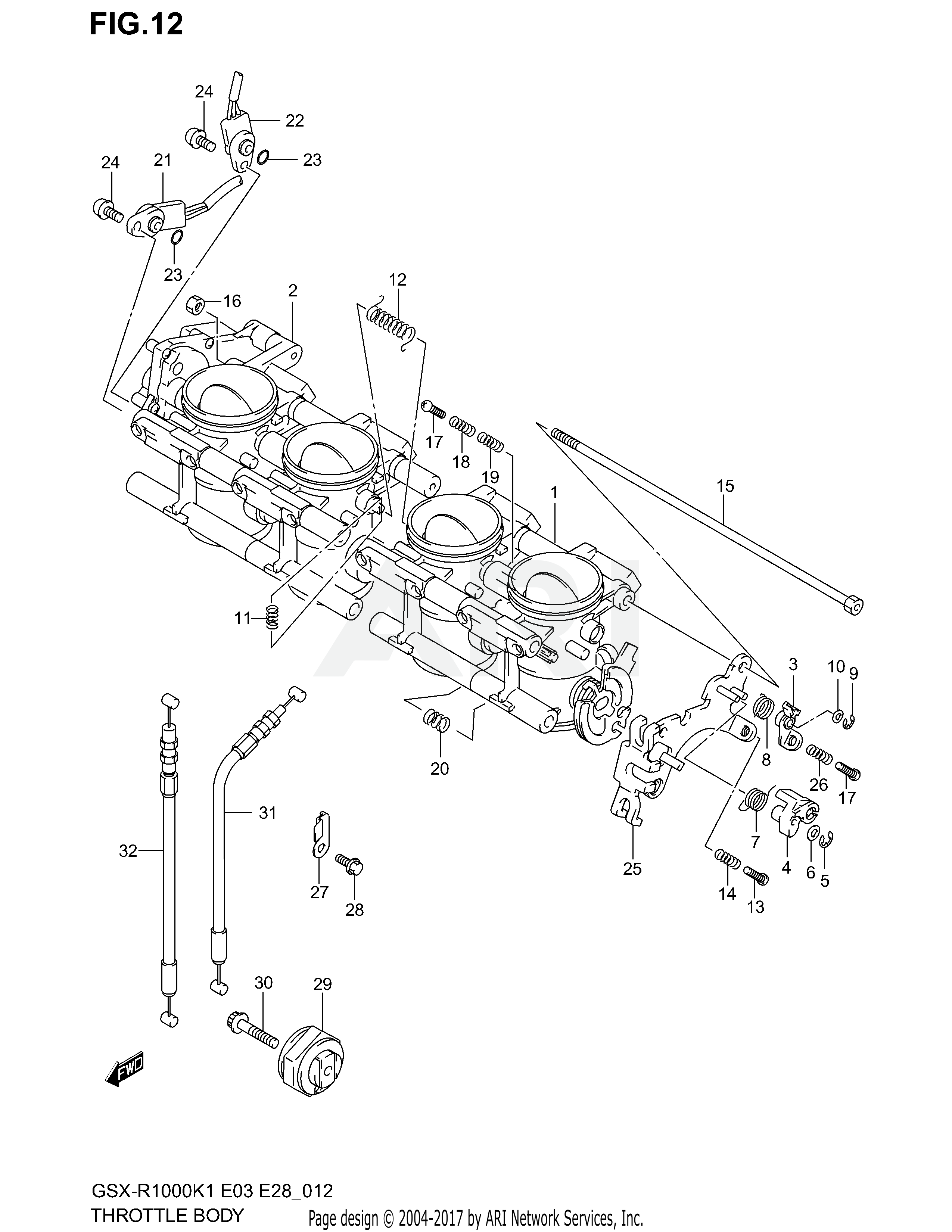 THROTTLE BODY (MODEL K1)