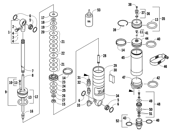 REAR SUSPENSION REAR ARM SHOCK ABSORBER