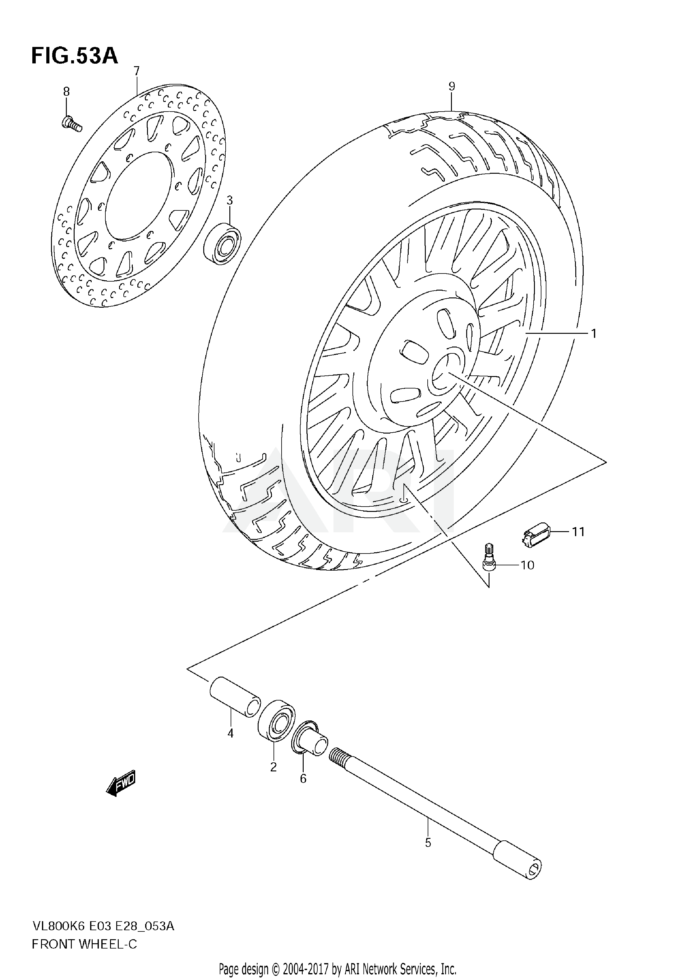 FRONT WHEEL (VL800CK6/CK7/CK8/CK9)