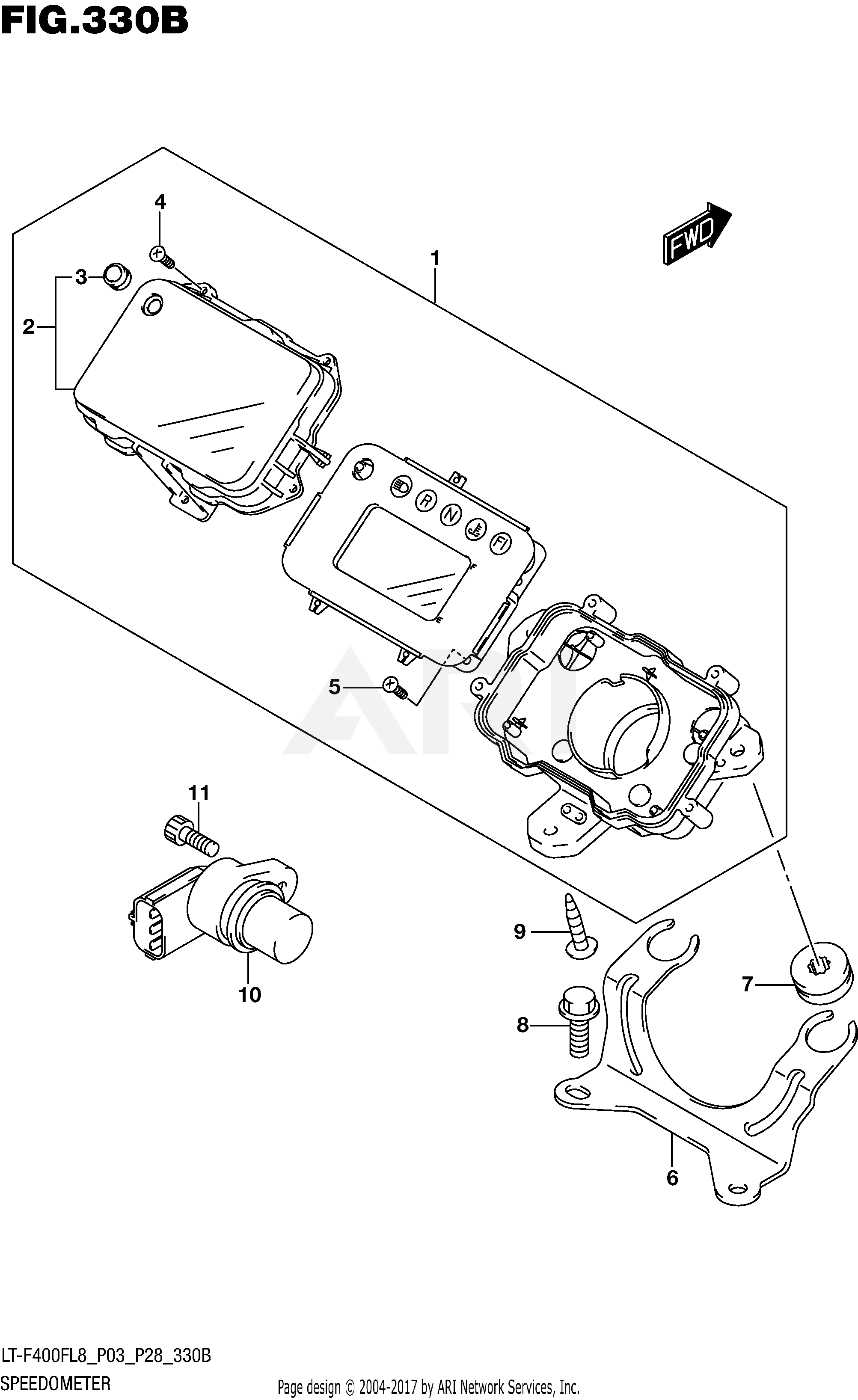 SPEEDOMETER (LT-F400FL8 P28)