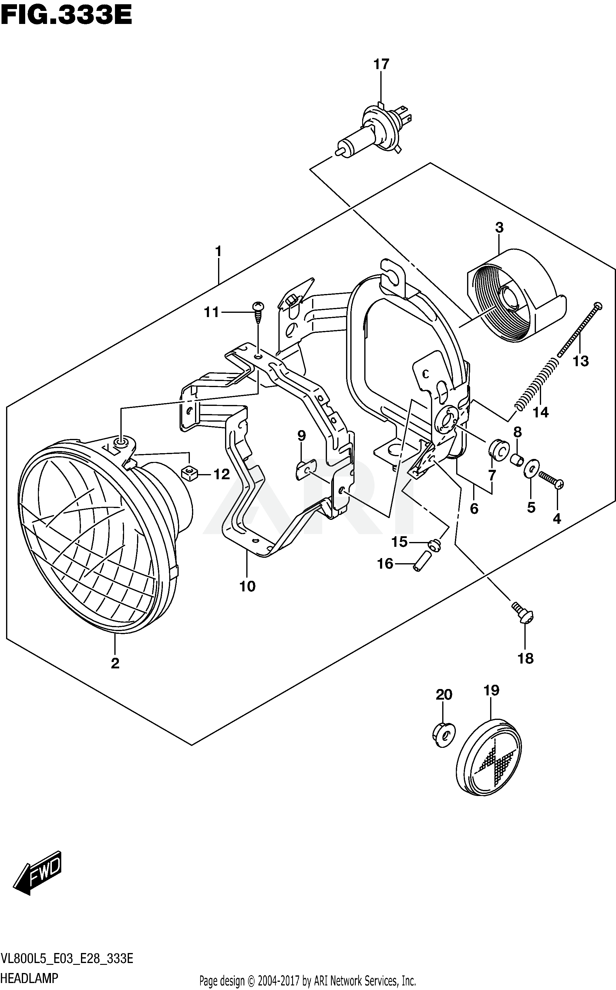 HEADLAMP (VL800TL5 E33)