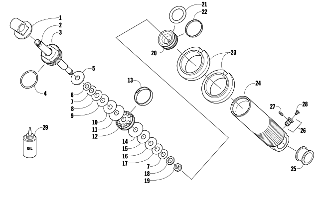 REAR SUSPENSION FRONT ARM SHOCK ABSORBER