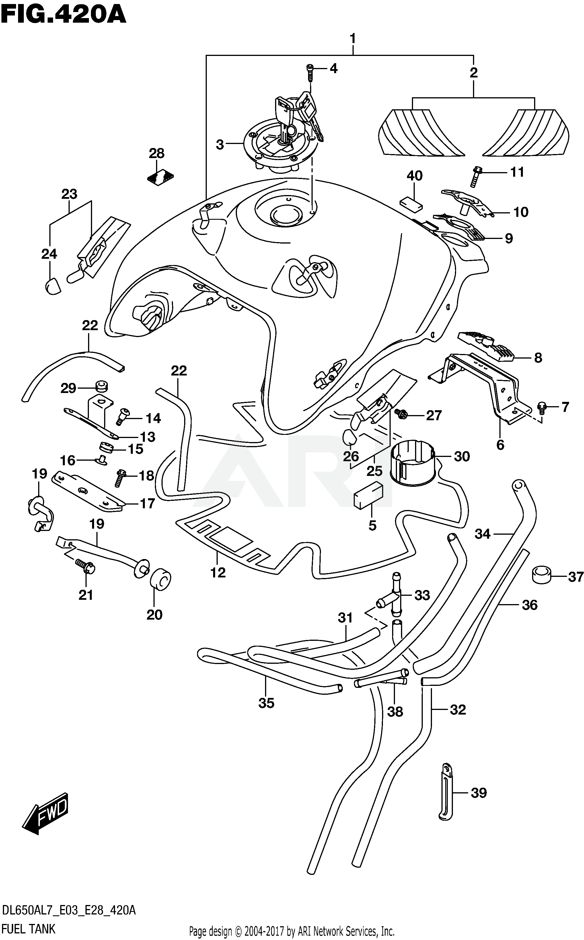 FUEL TANK (DL650AL7 E03) (FOR YU1)