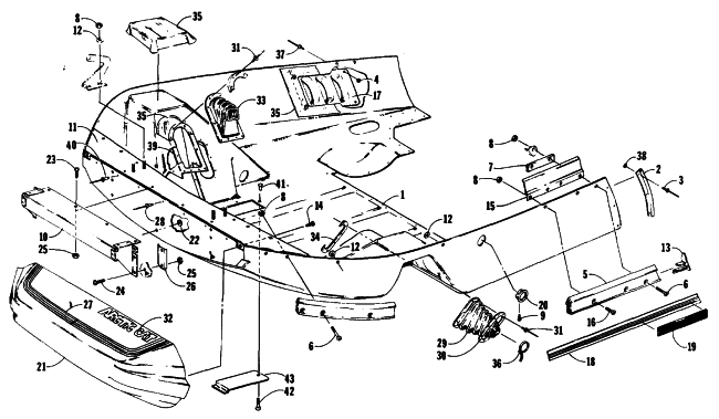 BELLY PAN AND NOSE CONE ASSEMBLIES