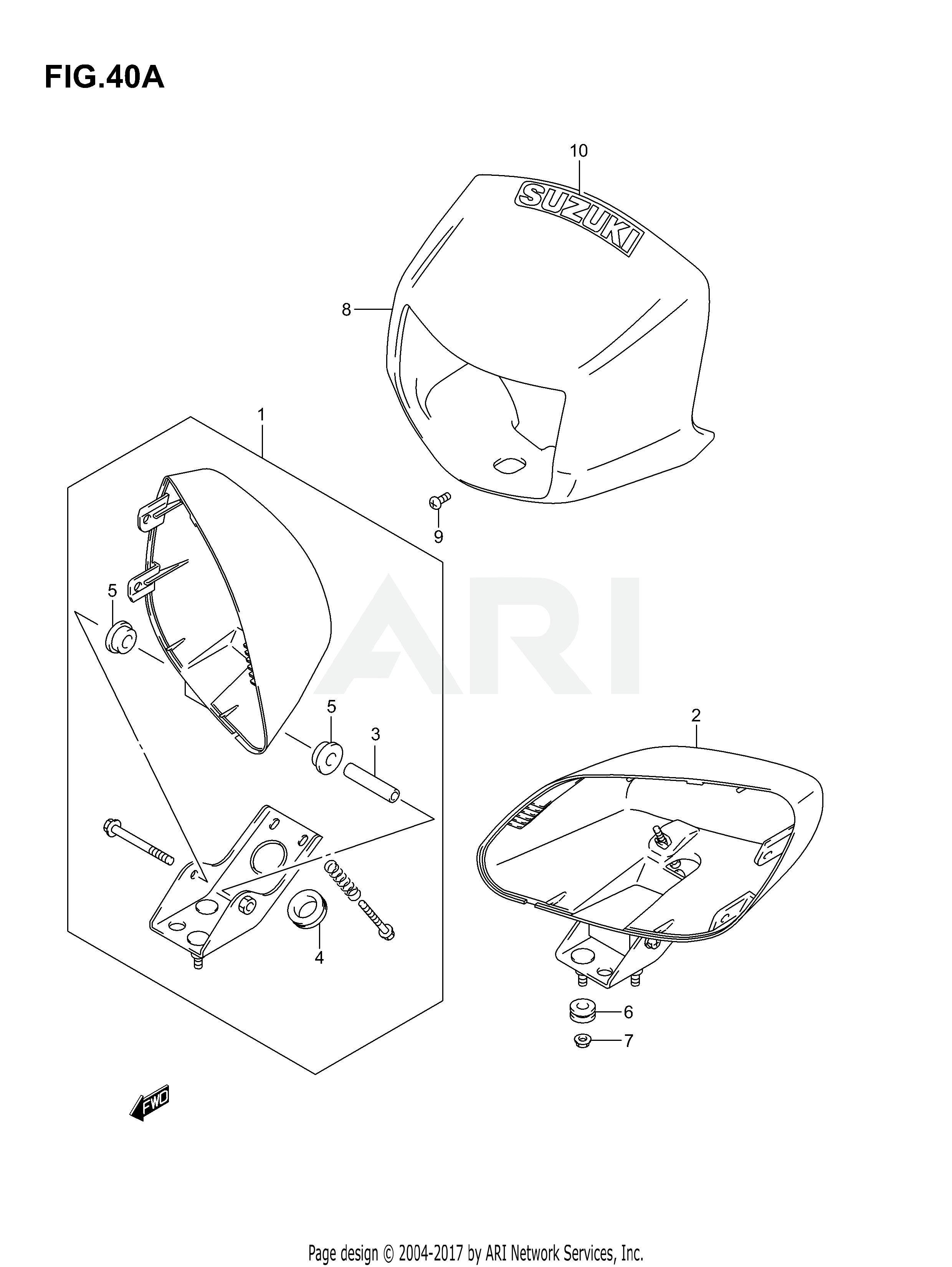 HEADLAMP HOUSING (MODEL K7)