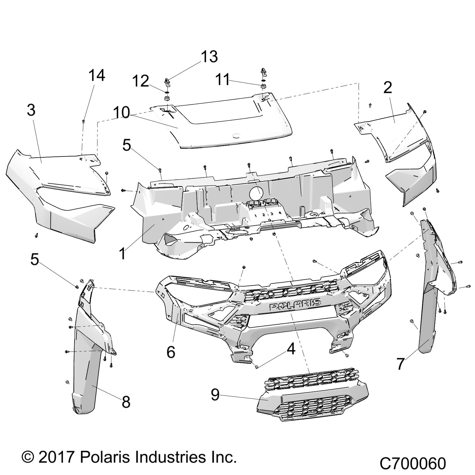 BODY, HOOD AND FRONT FACIA - R19RRB99A9 (C700060)