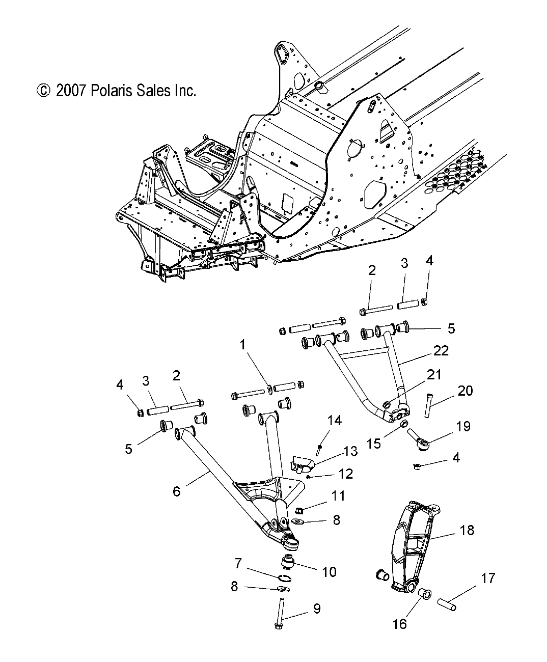 SUSPENSION, FRONT ASM. - S15PT6HSL/HEL (49SNOWSUSPFRT08600TRG)