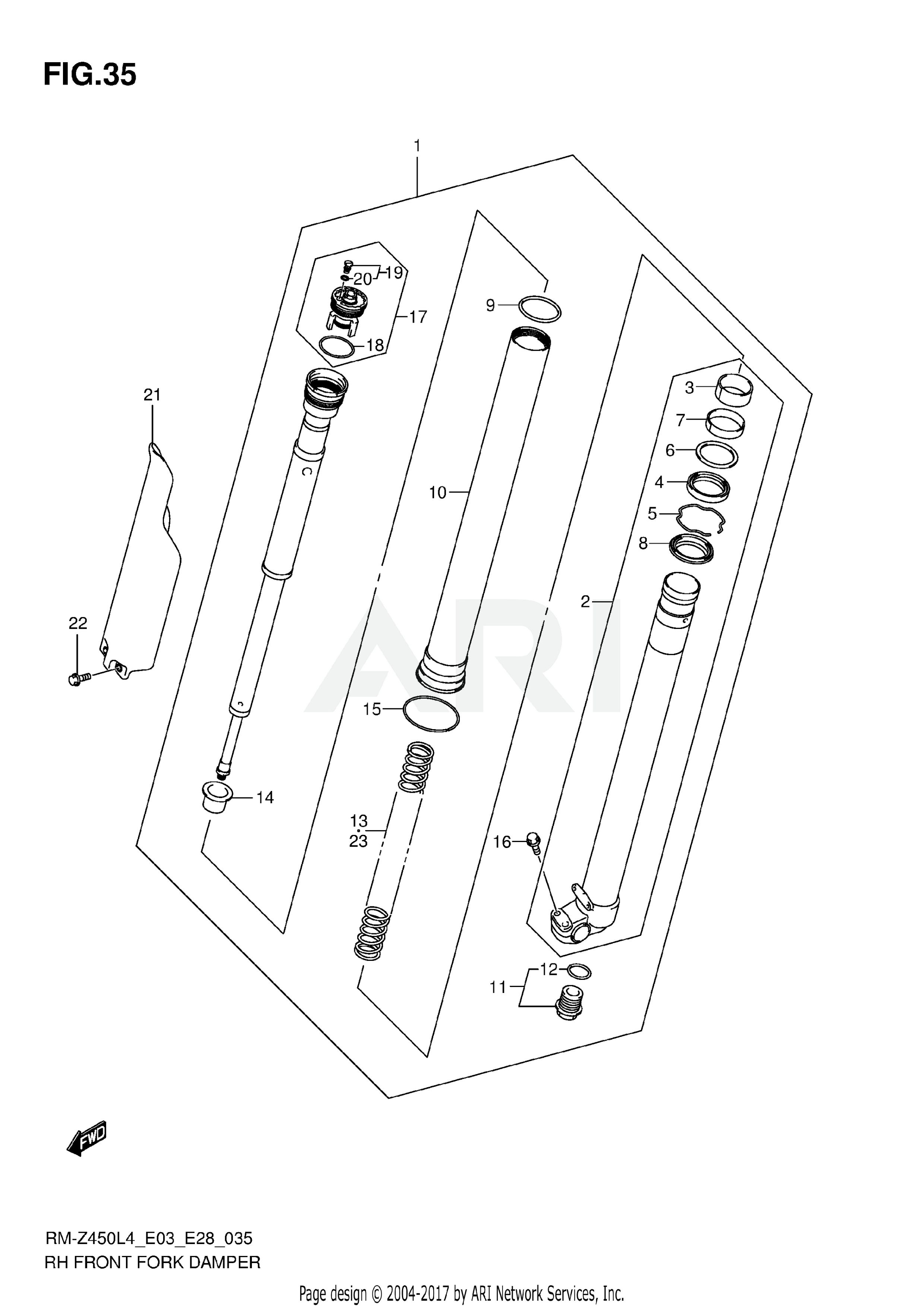 RH FRONT FORK DAMPER