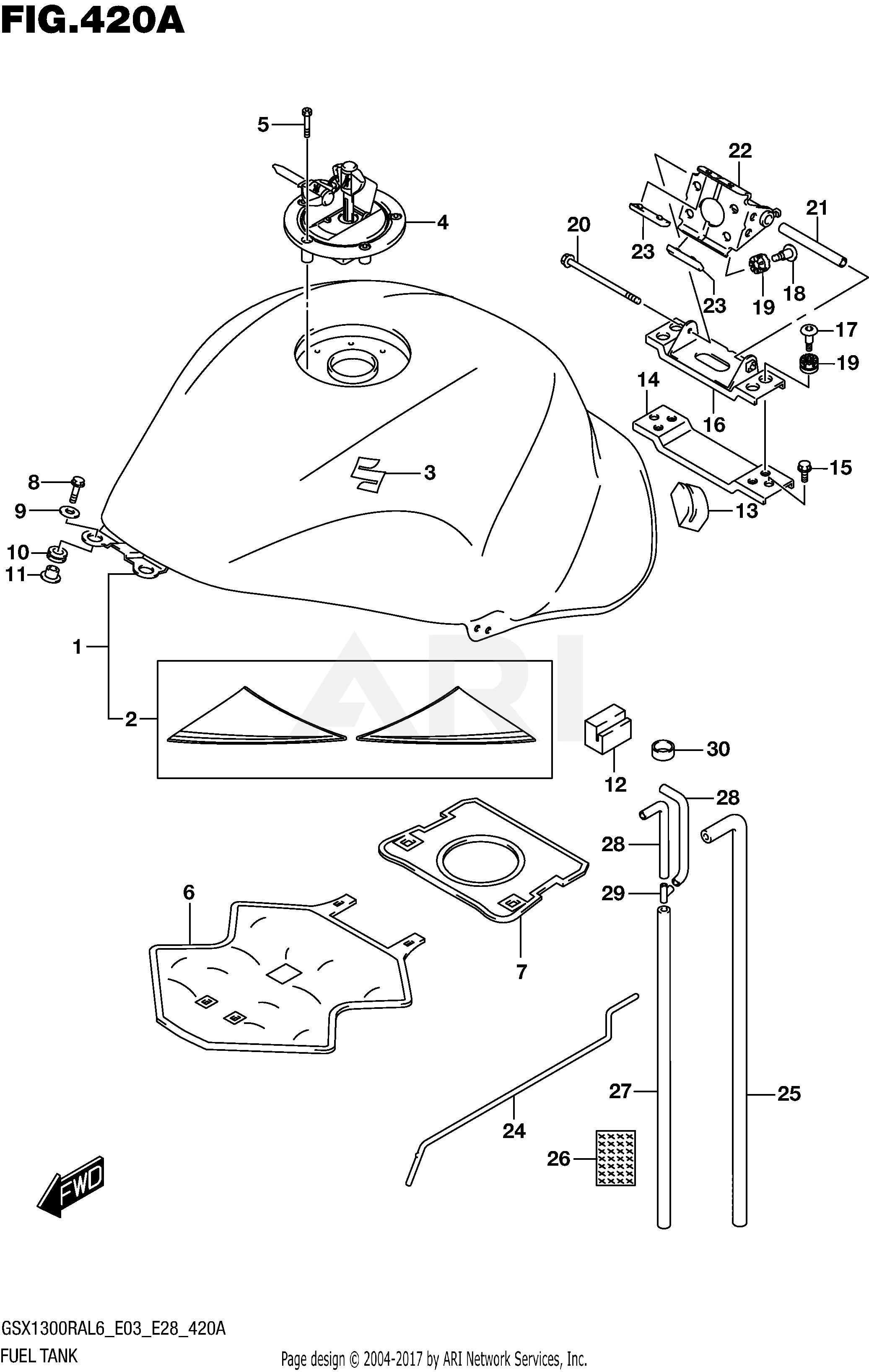 FUEL TANK (GSX1300RAL6 E03)