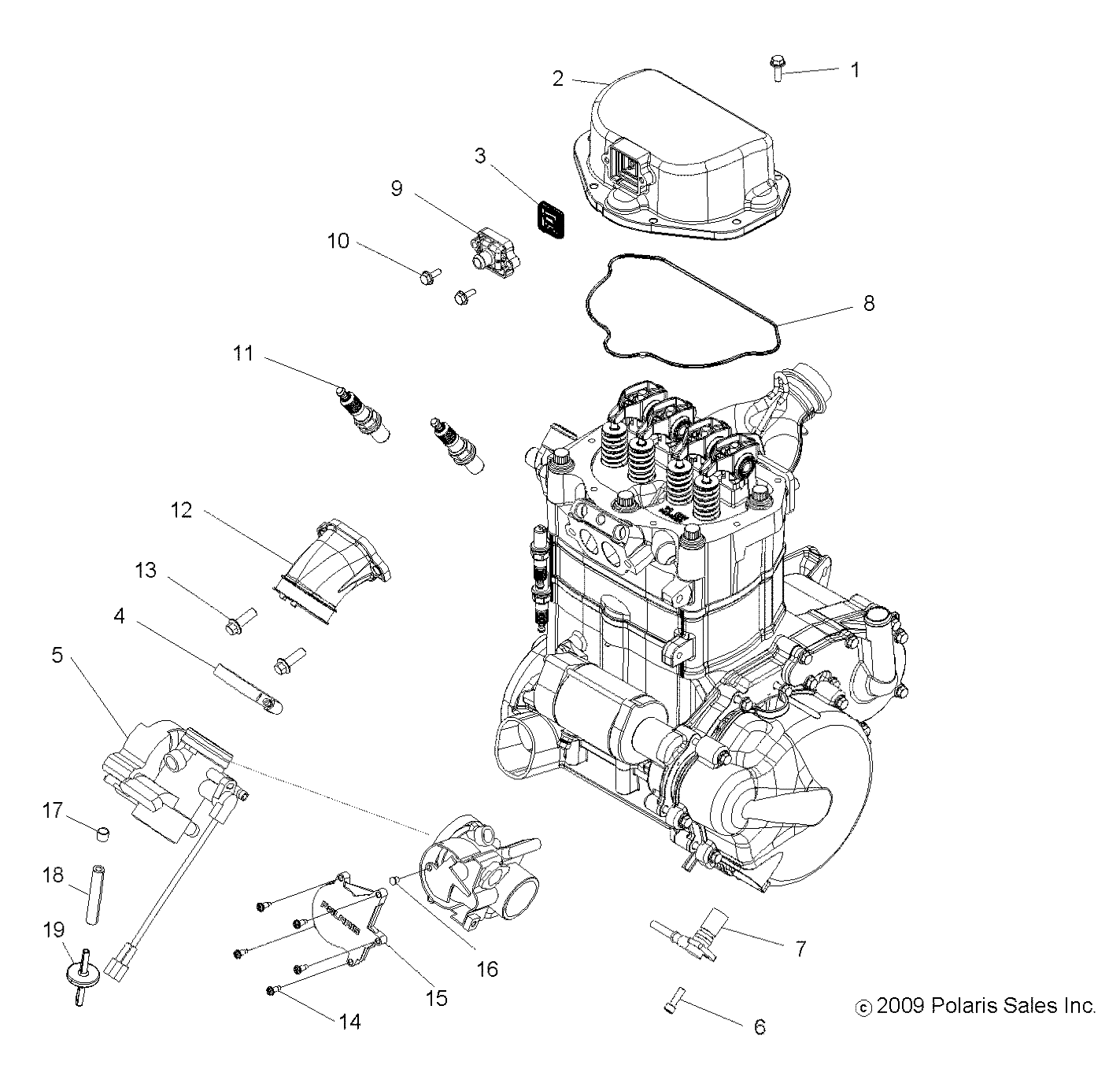 ENGINE, THROTTLE BODY and VALVE COVER - R09VH76AX (49RGRTHROTTLEBODY08VISTA)