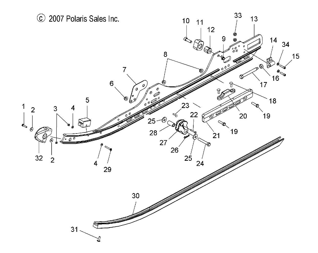 SUSPENSION, RAIL MOUNTING - S09MX6JS/JE (49SNOWSUSPRAIL08600IQ)