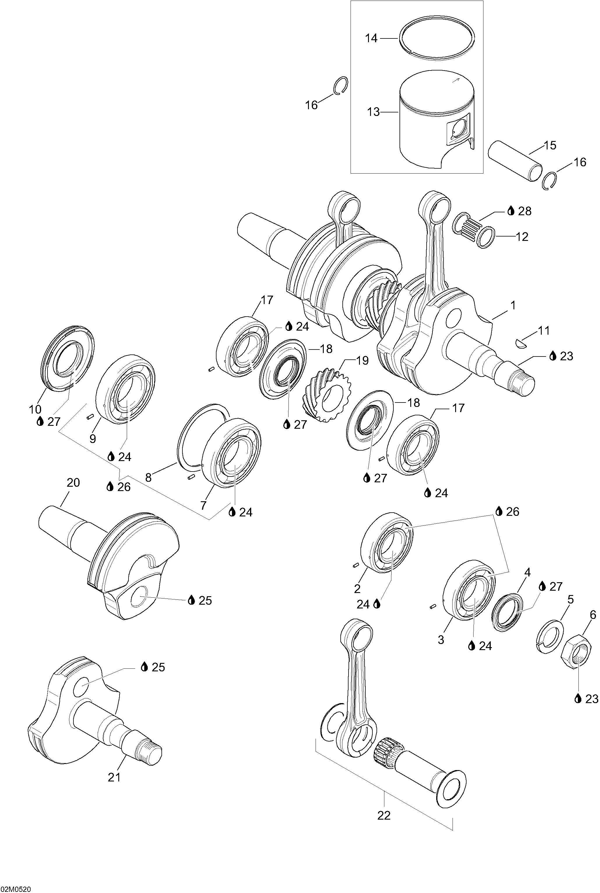 Crankshaft And Pistons