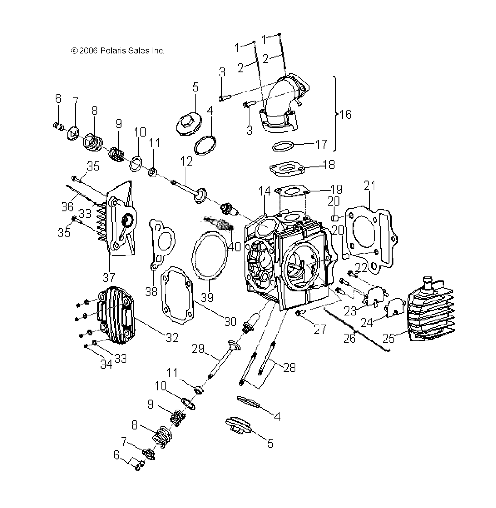 ENGINE, CYLINDER HEAD - A09KA09AB/AD (49ATVCYLINDERHD09SP90)