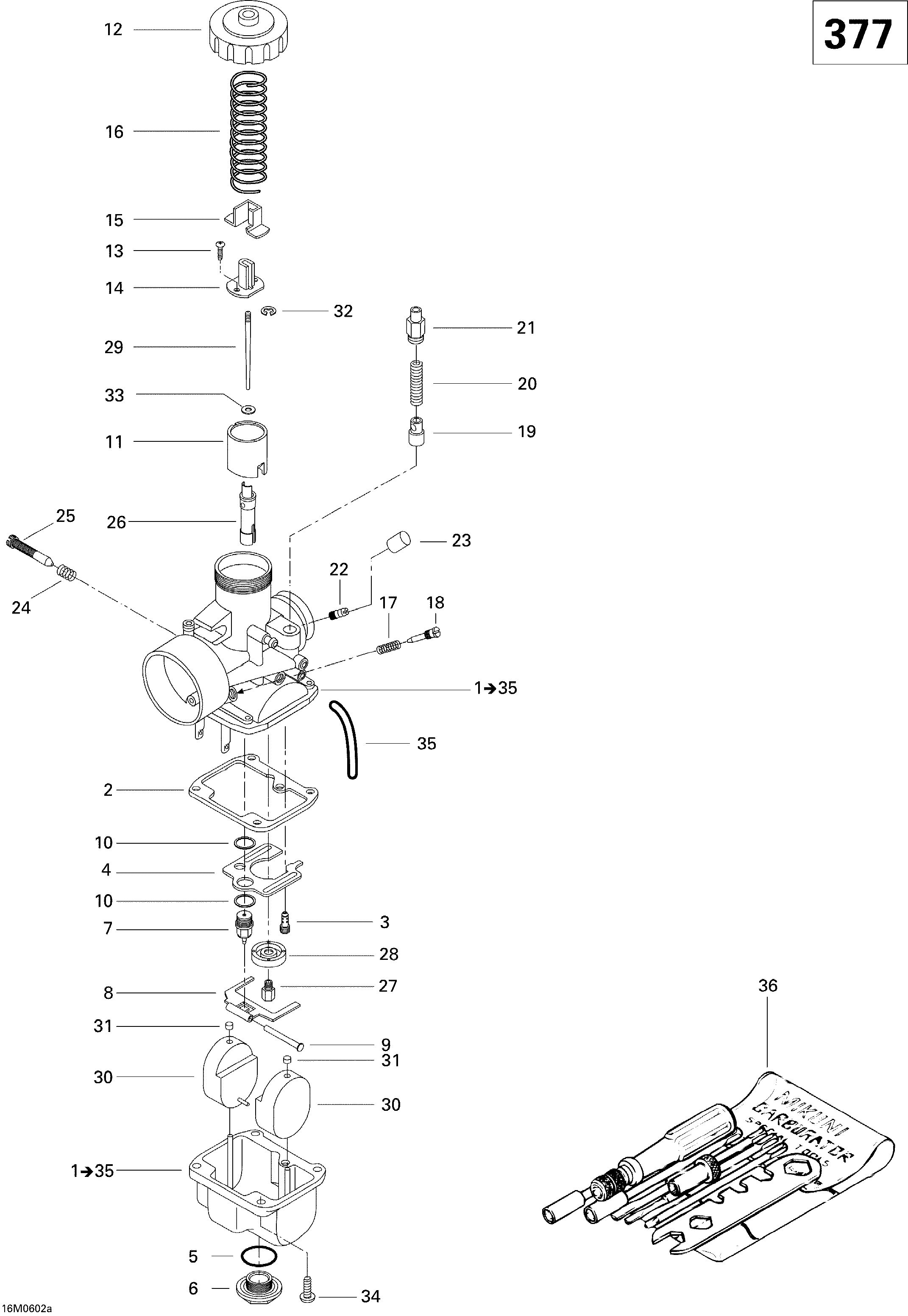 Carburetor MX Z 380F