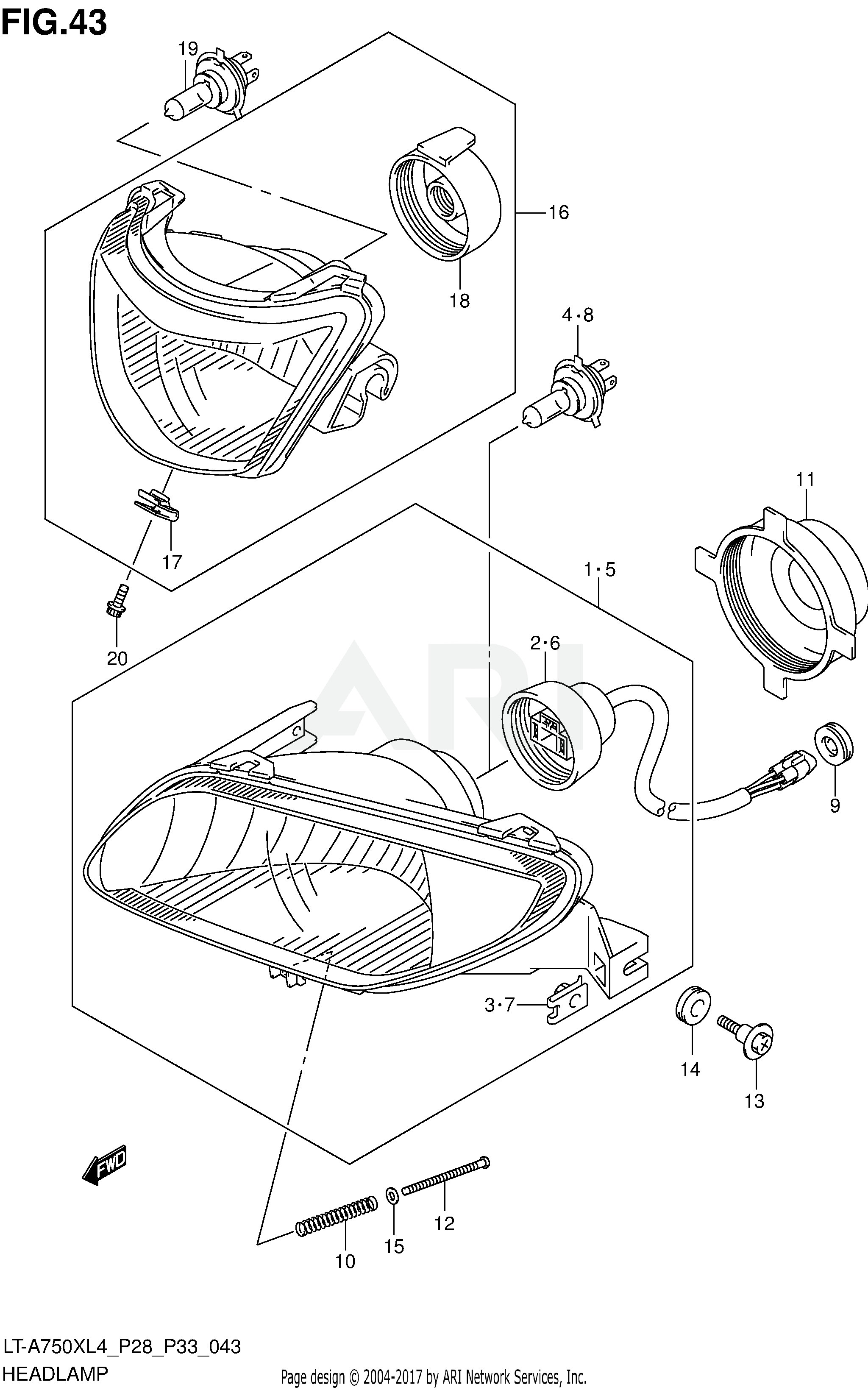 HEADLAMP (LT-A750XZL4 P33)