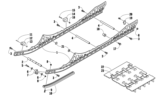 SLIDE RAIL AND TRACK ASSEMBLY