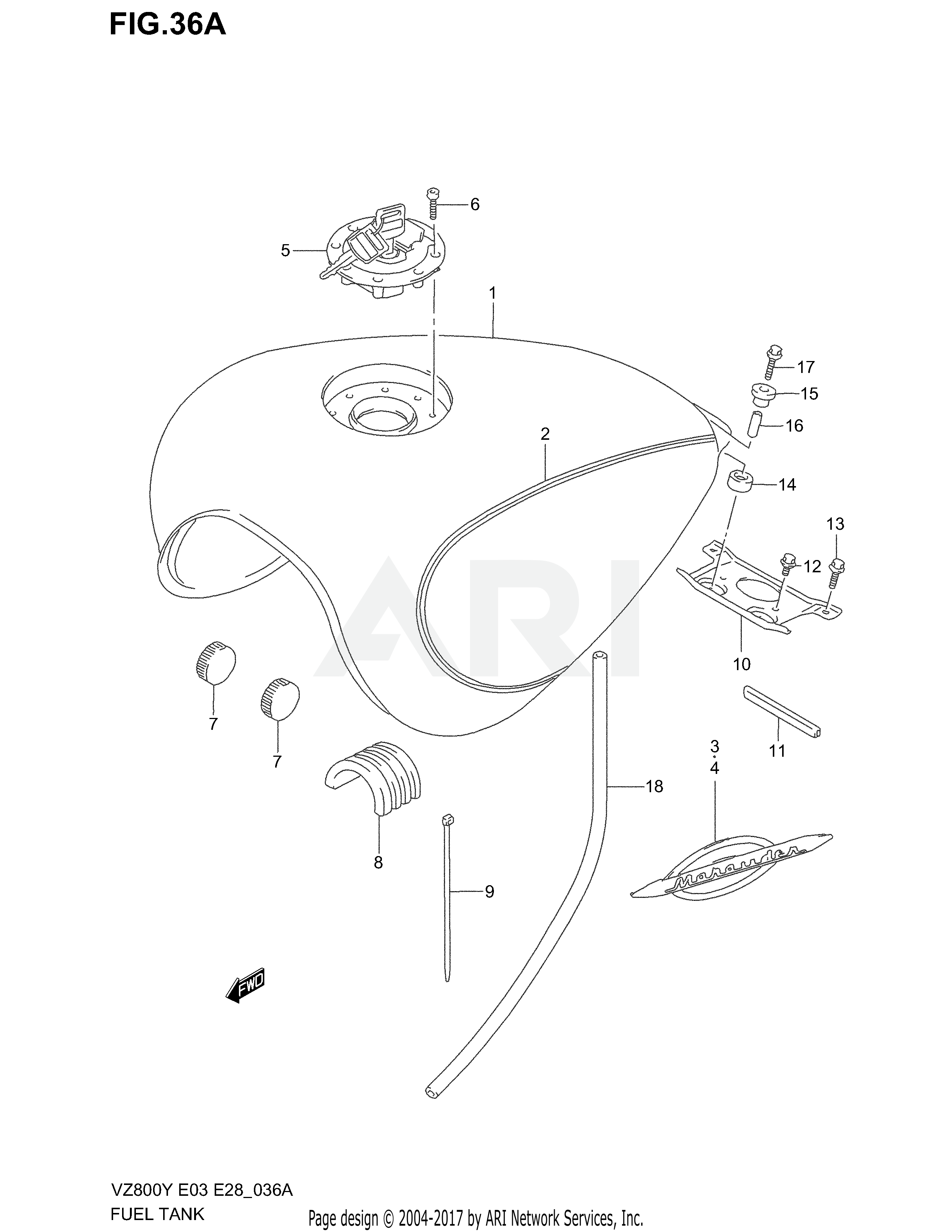 FUEL TANK (MODEL W)