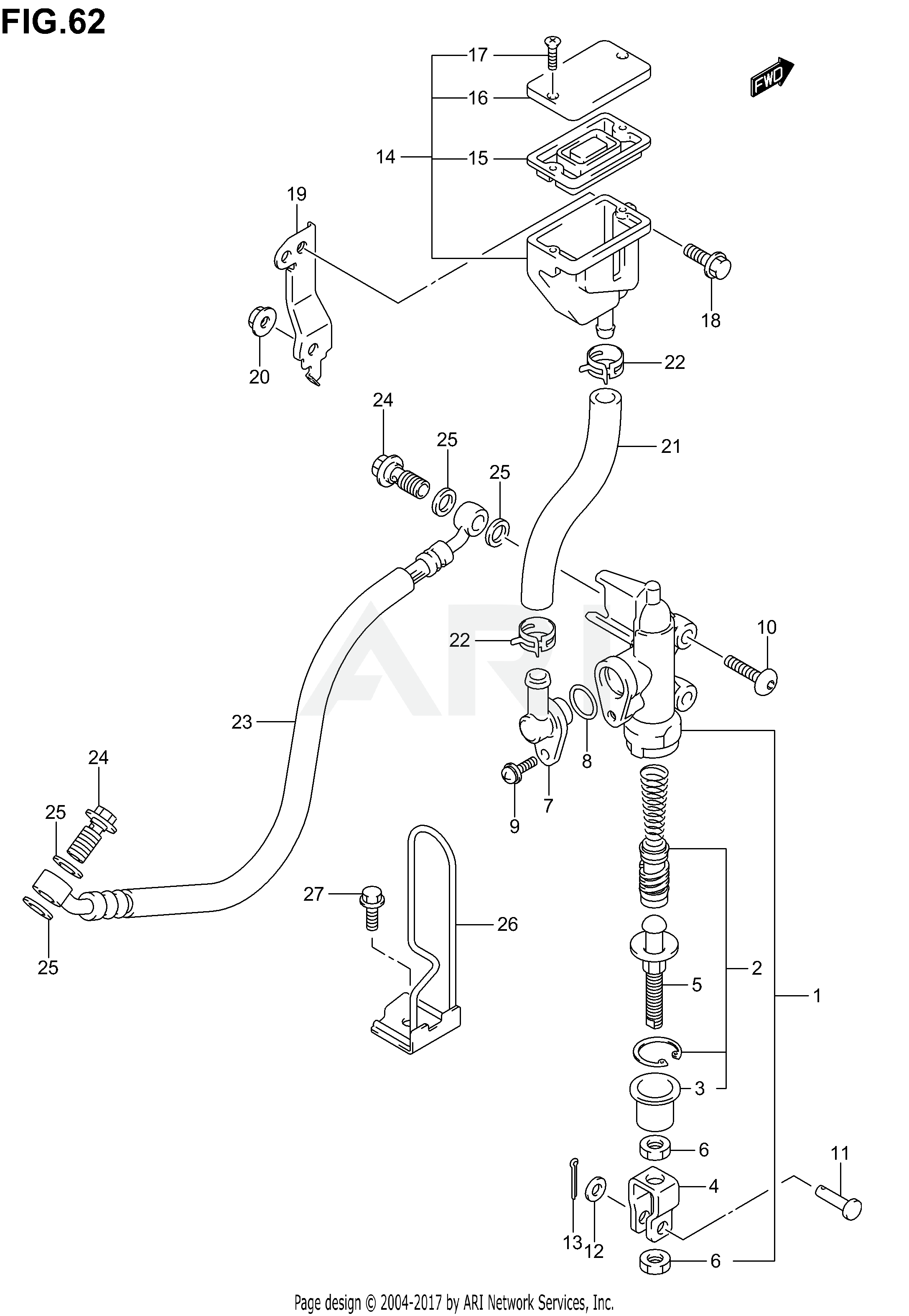 REAR MASTER CYLINDER (SV1000SK3)