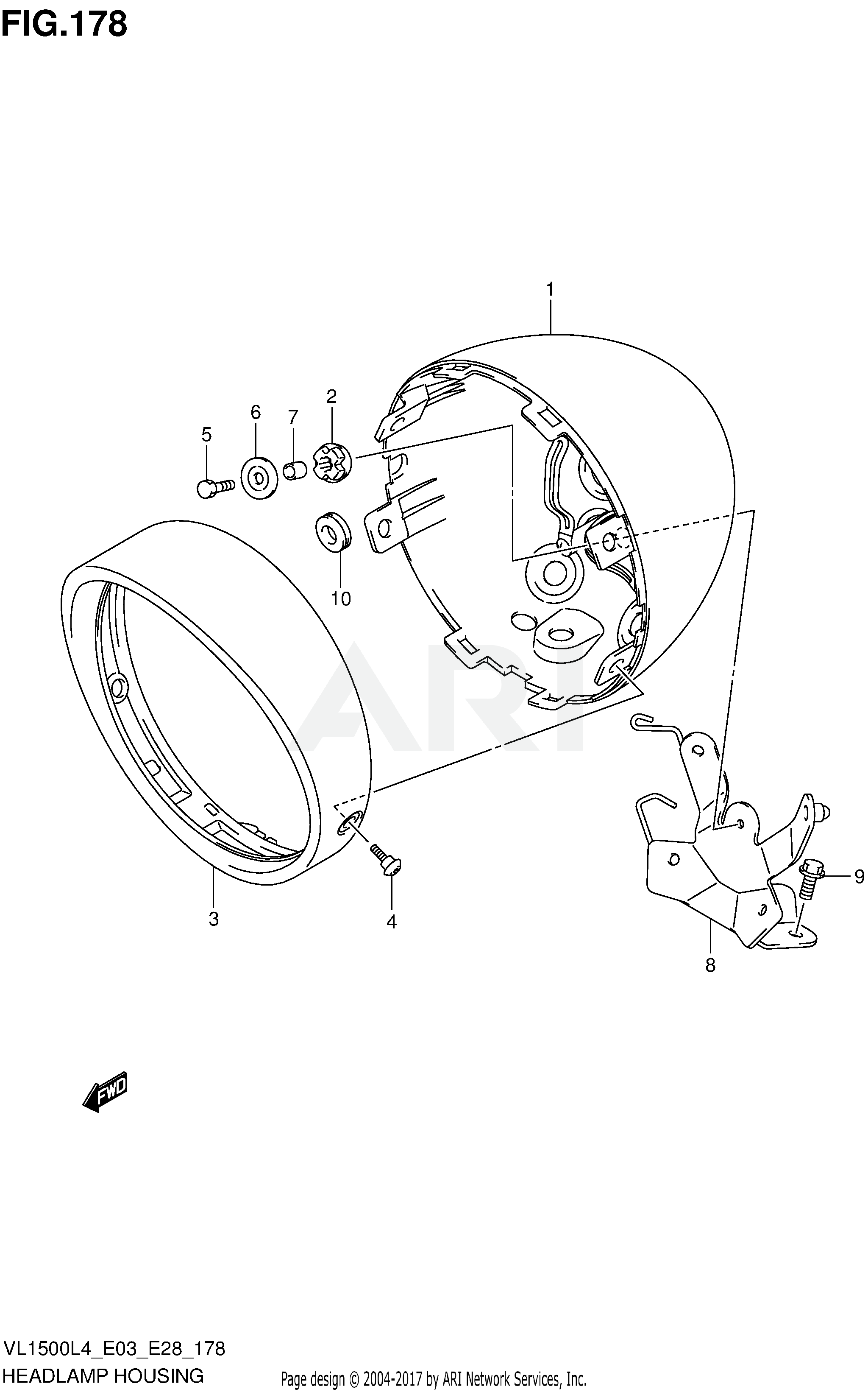 HEADLAMP HOUSING (VL1500BL4 E33)