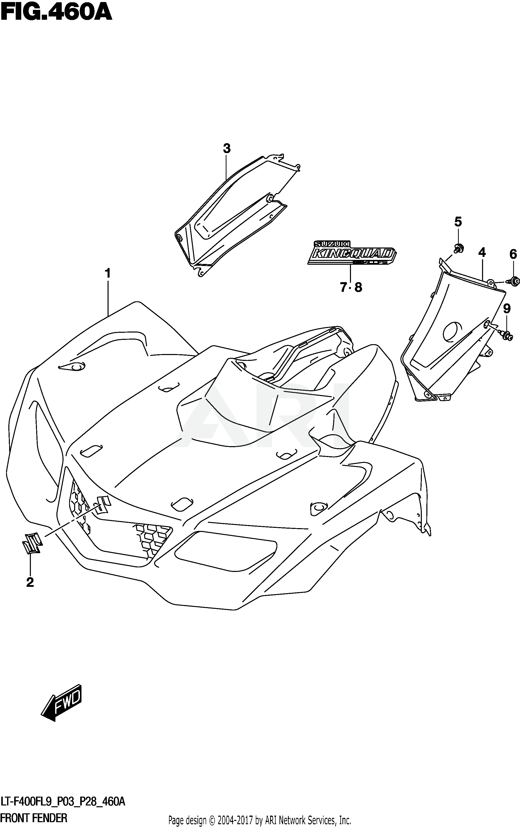 FRONT FENDER (LT-F400FL9 P03)