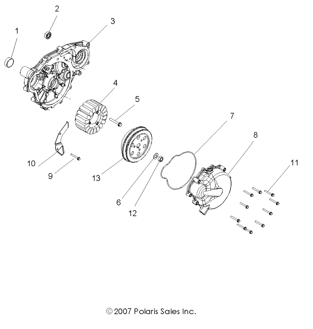 ENGINE, MAGNETO - R08VH76AD/AG (49ATVMAGNETO08VISTA)