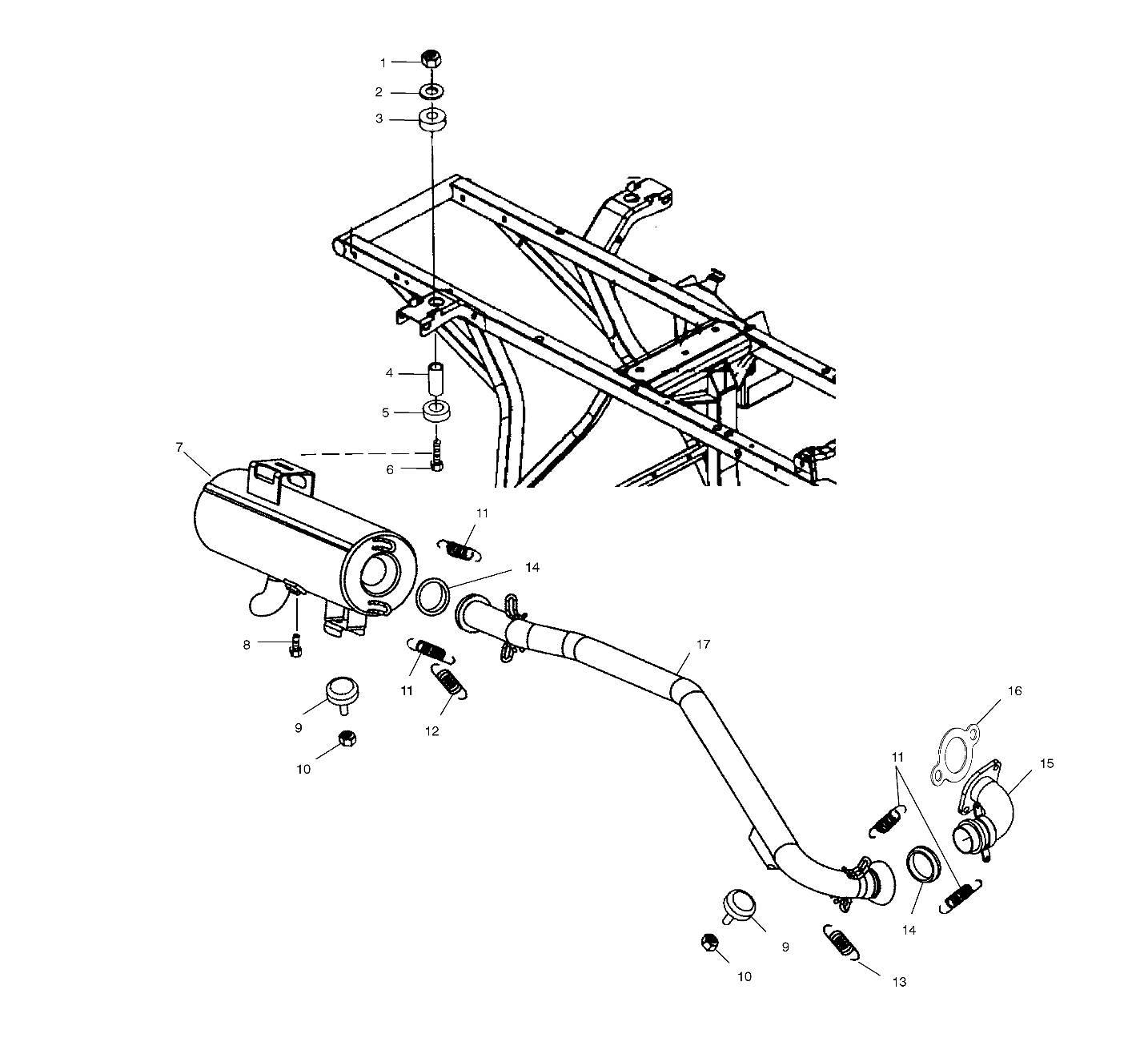 EXHAUST SYSTEM - A01CB32AA (4963966396A012)